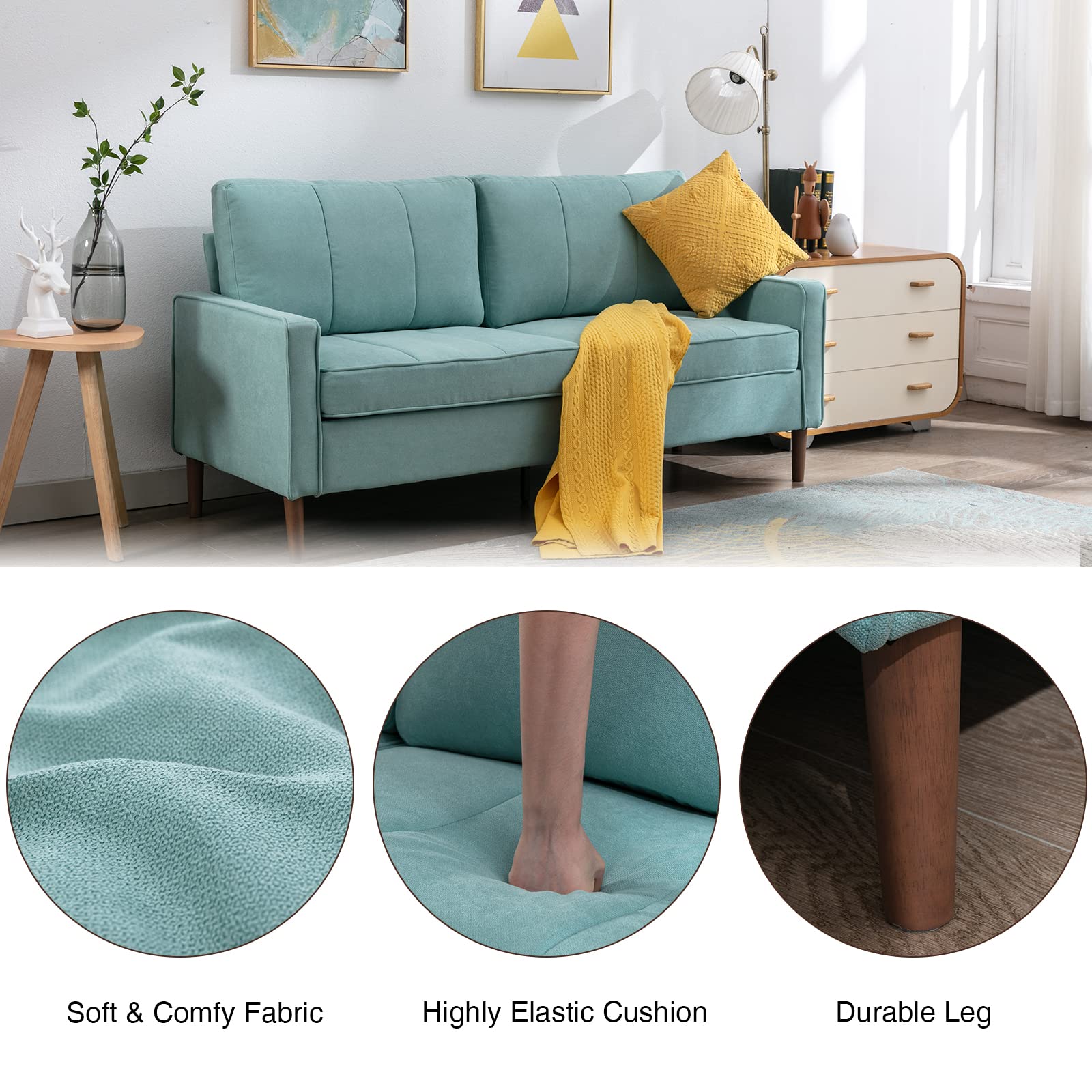 Mid Century Modern Loveseat Sofa 68