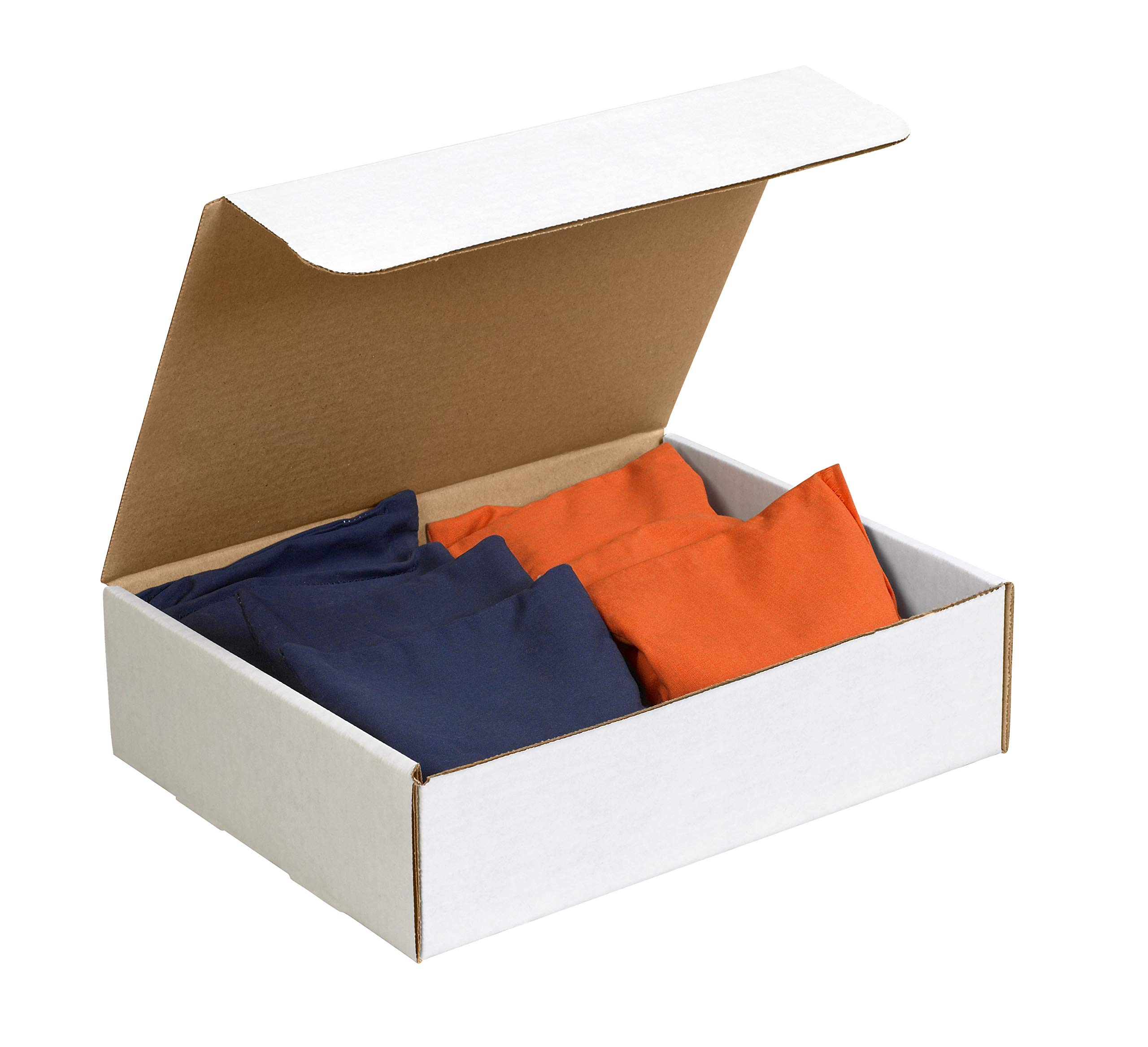 BOX USA BMIBMS1000 White Corrugated Mailers 15 1/8 x 11 1/8 x 4 Inches - Pack of 50 Shipping Boxes for Mailing, Packaging, and Ecommerce