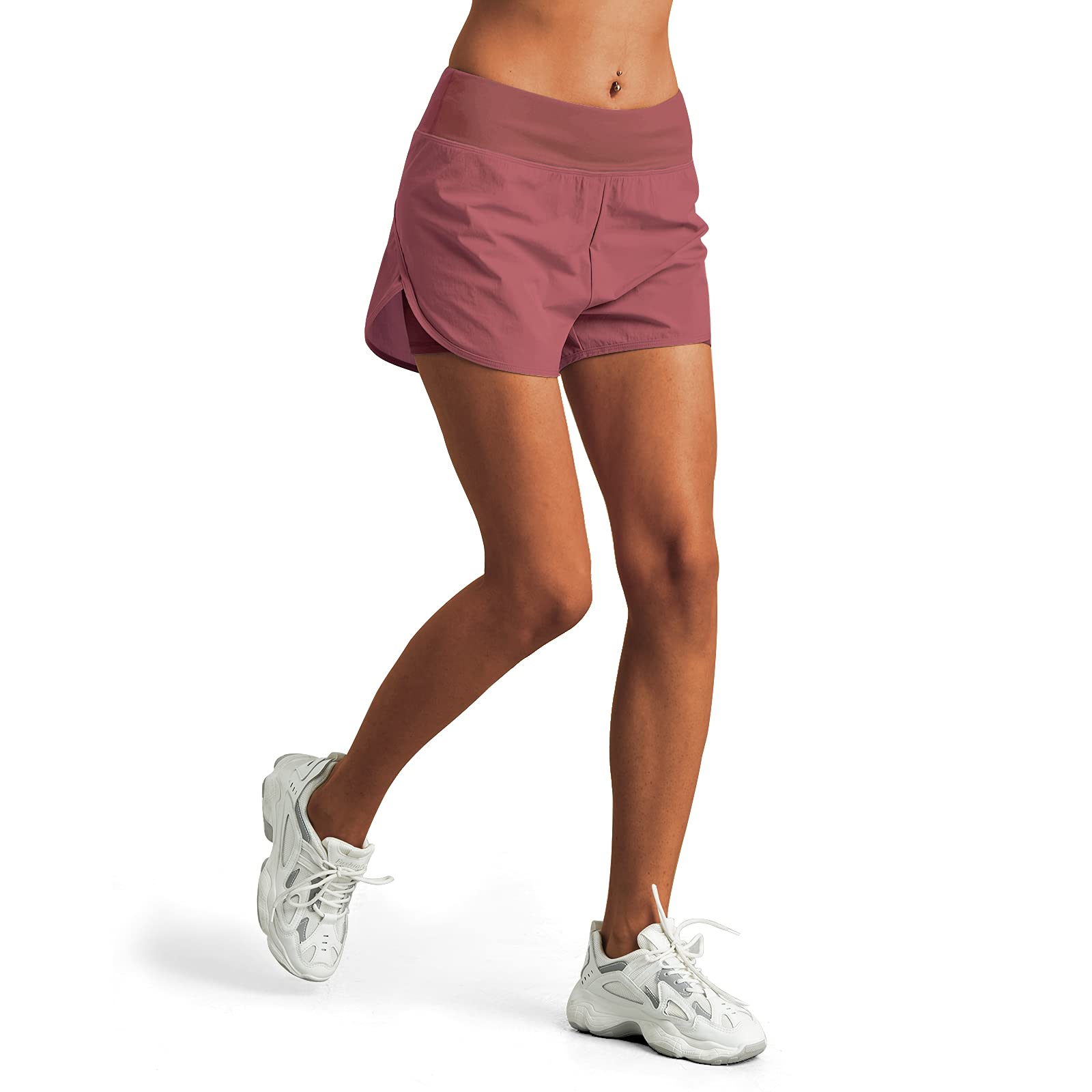 M MOTEEPI Women's High Waisted Running Shorts with Liner - Athletic Sports Shorts with Phone Pockets & Double Layer - Perfect for Jogging, Gym Workouts & Yoga