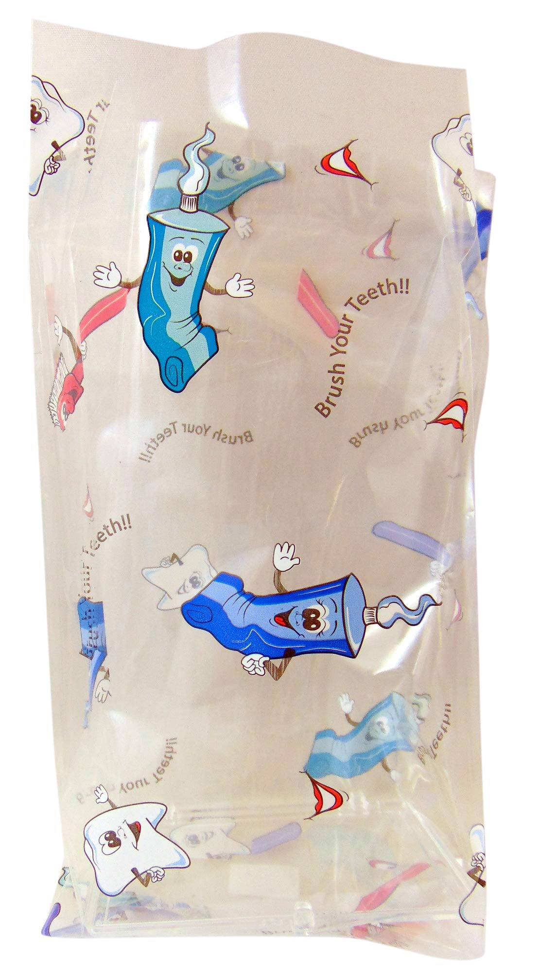 50 Clear Cello Dental Treat Bags for Dentist Office - Bulk Pack of Resealable Candy Bags for Tooth Fairy Gifts, Party Favors & Dental Practice Promotions