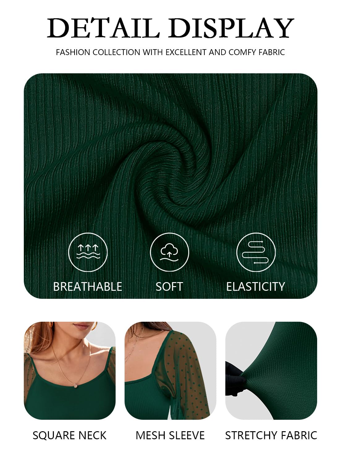 DOROSE Women's Mesh Long Sleeve Shirt Casual Blouse Tops - Breathable & Stylish for Work, Date Night & Everyday Wear