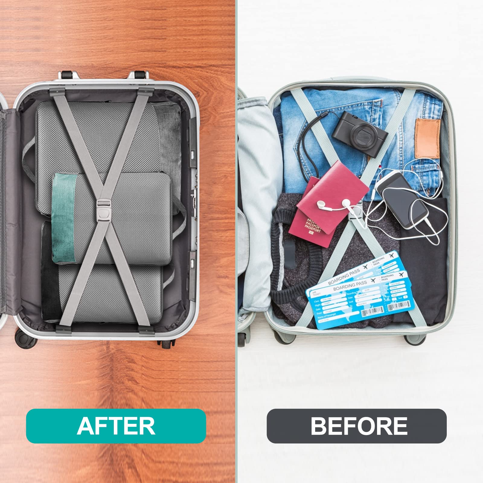 7-Piece Compression Packing Cubes Set for Travel – Organize Suitcases & Backpacks | Mesh Travel Organizer Bags for Efficient Packing | Perfect for Carry-On Luggage, Business Trips & Vacations