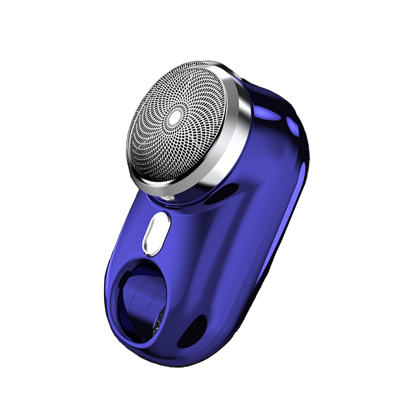 Mini Portable Electric Shaver for Men - Travel Size Rotary Shaver with Fast Charging & One-Button Operation - Perfect Gift for Dad & Boyfriend - Ideal for Office, Car & Business Trips (Blue)