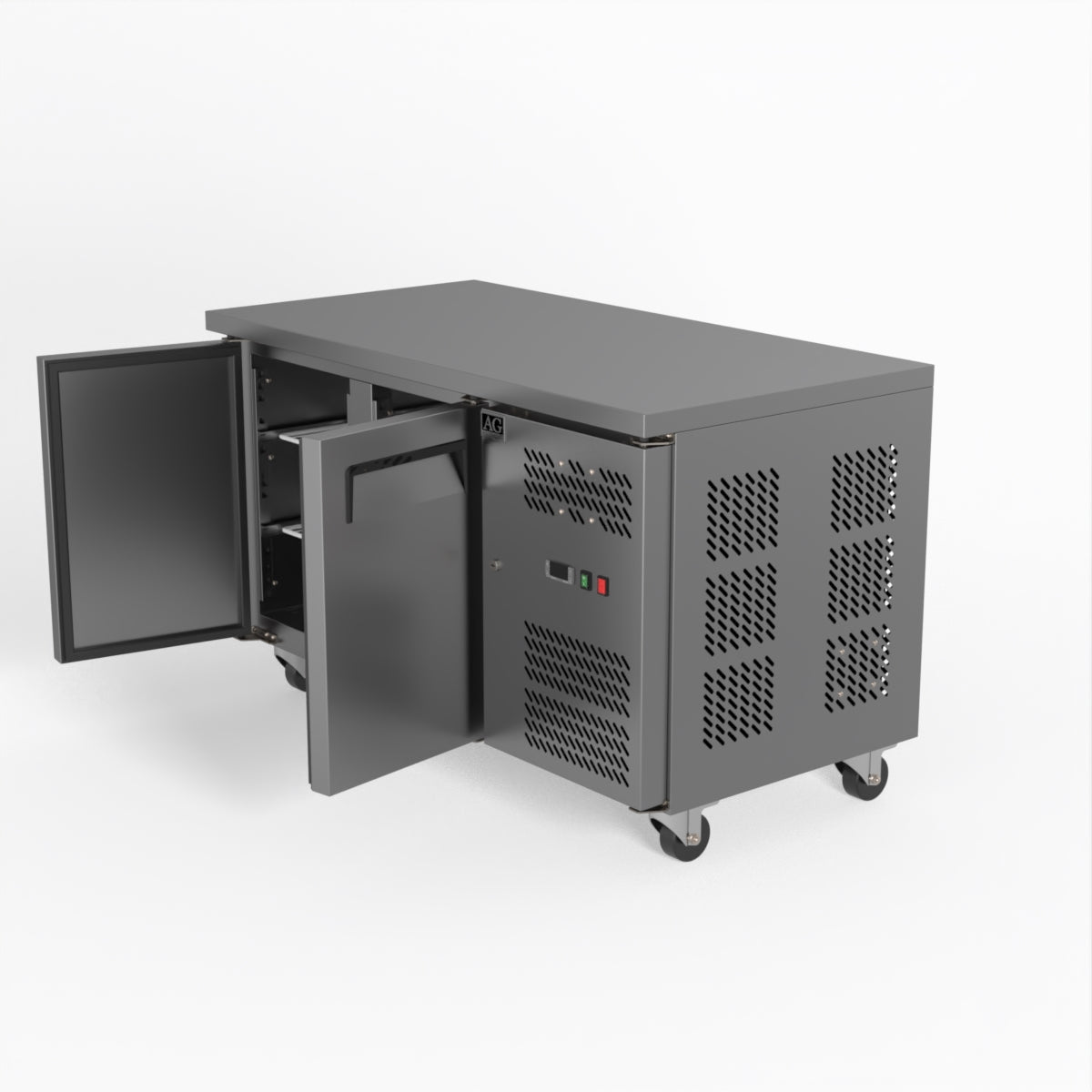 Commercial Under Counter Freezer - 2 Door Worktop Freezer 700mm Depth for Restaurants, Cafes & Food Service Businesses