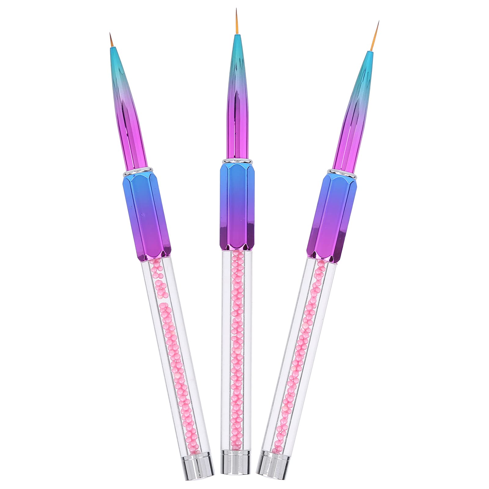 3Pcs Nail Art Pen Set - Professional Nail Brush Kit with Acrylic Nylon Liner Brushes for Perfect Nail Designs | Ideal for Salon, Home Manicures & DIY Nail Art