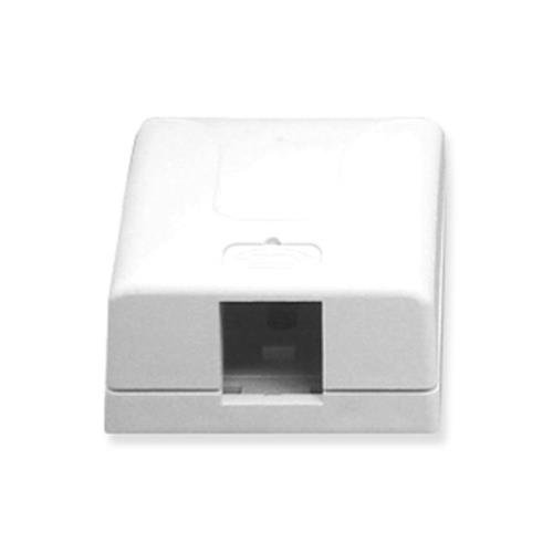 ICC ICC-SURFACE-1WH IC107SB1WH - 1 Port White Surface Mount Electrical Box for Home & Office Wiring Installation | Ideal for Switches, Outlets & Low-Voltage Applications