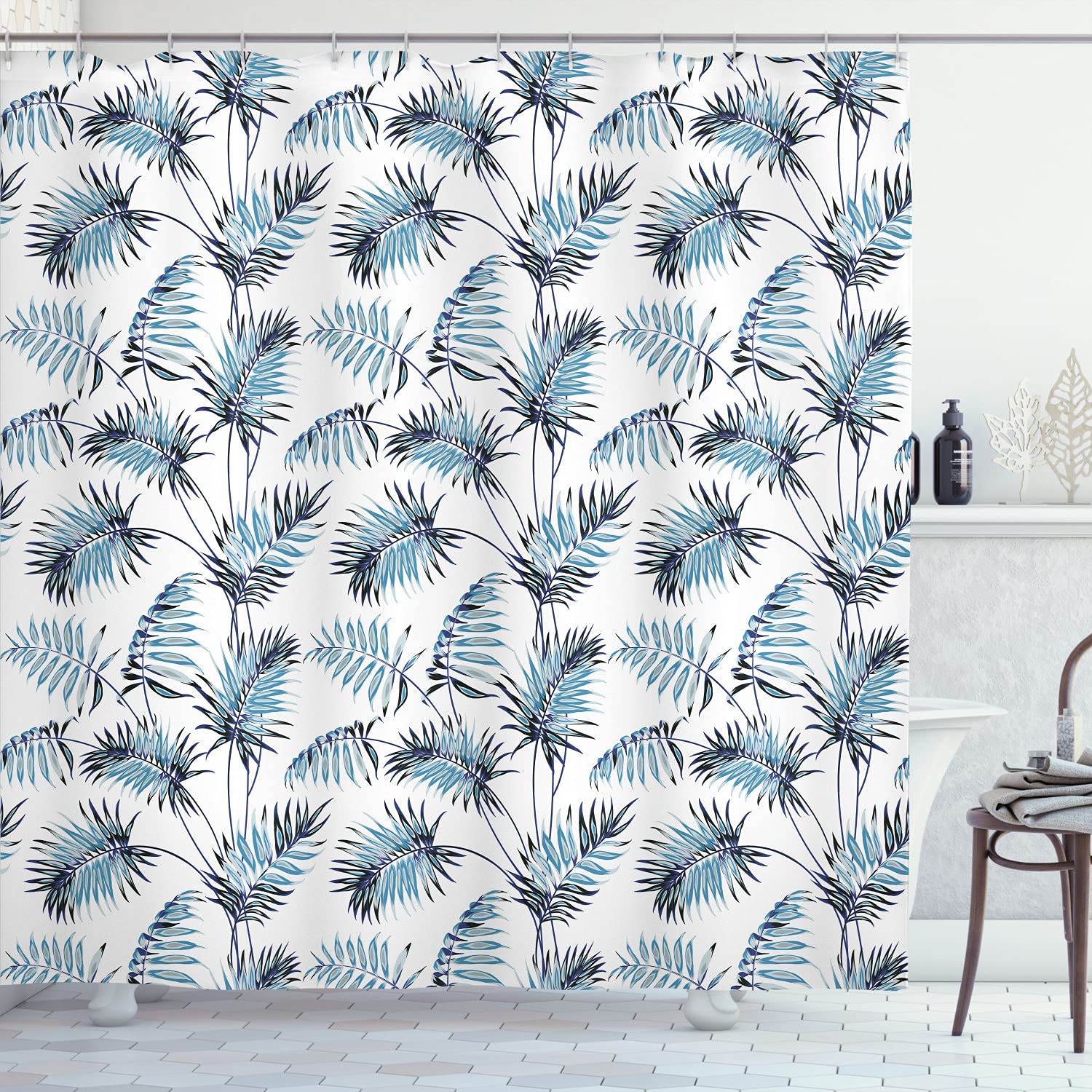 Ambesonne Tropical Palm Leaves Shower Curtain - 70