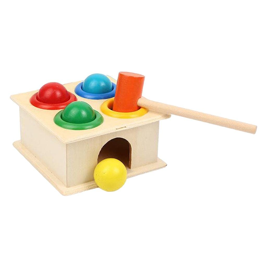 Wooden Hammering Toy for Toddlers - Montessori Educational Pounding Bench with Mallet - Fine Motor Skills Development for Kids - Perfect for Preschool Learning & Playtime Activities