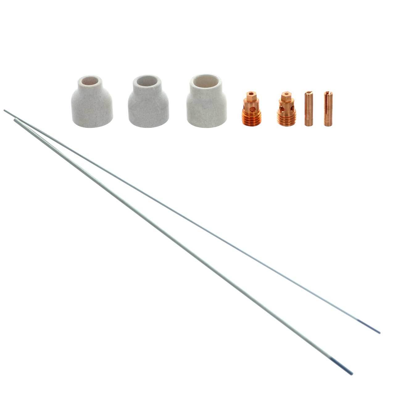 CK Worldwide 8 Series TIG Torch Accessory Kit AK 5 - Premium Welding Accessories for TIG Welding Machines | Ideal for Professional Welders & DIY Metal Fabrication Projects