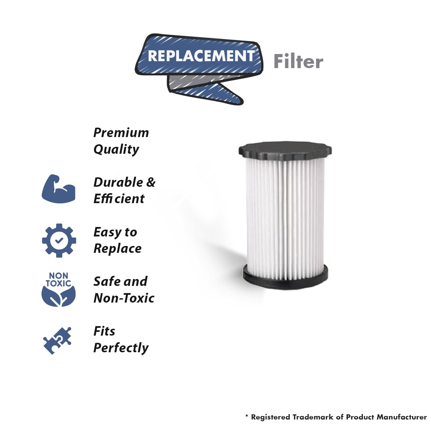 Dirt Devil F3 082500 Vacuum Filter Replacement - For Canister Vacuums