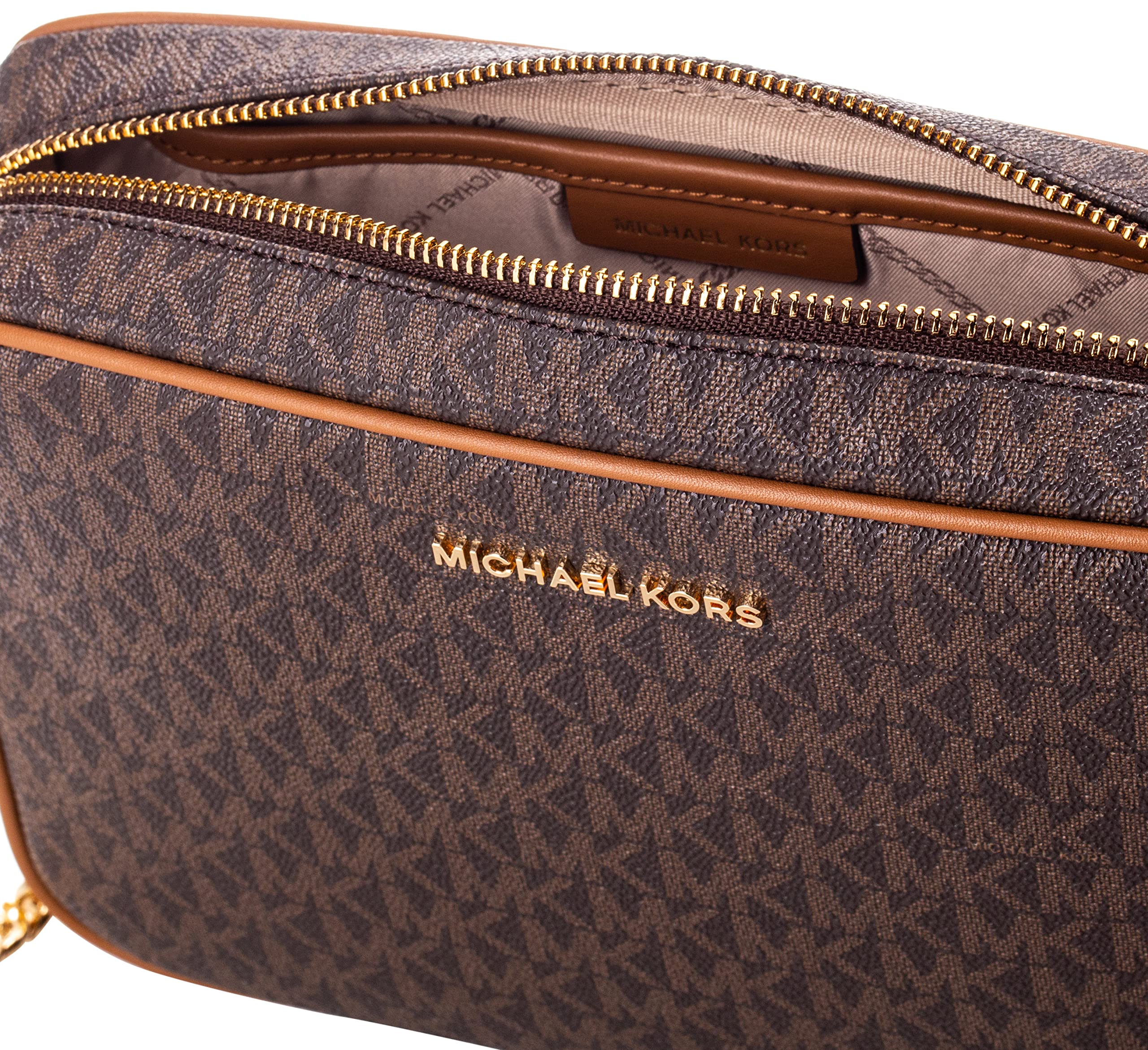 Michael Kors Jet Set Large Crossbody Bag for Women - Genuine Leather Shoulder Purse with Adjustable Strap, Perfect for Work, Travel & Everyday Use