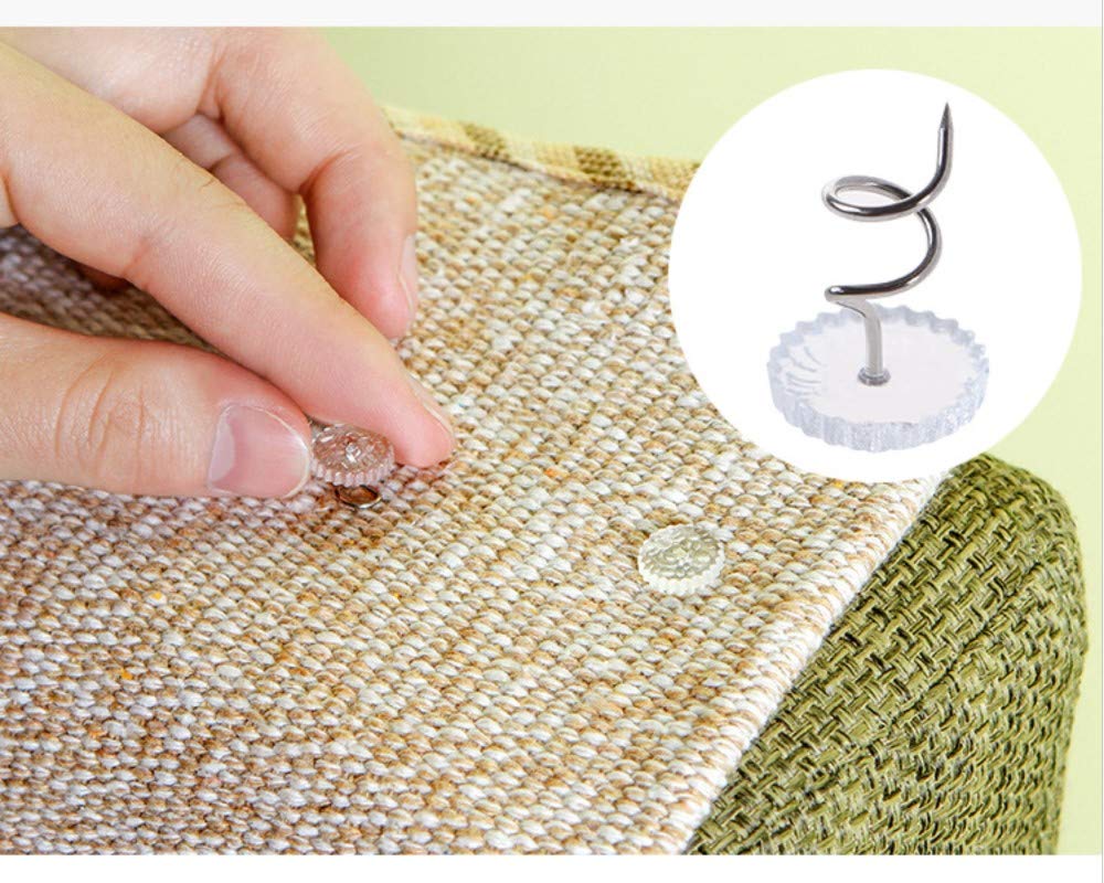 50 Pcs Clear Plastic Twist Pins for Upholstery - Secure Slipcovers, Bedskirts, Drapes & Fabrics - Heavy Duty Bed Skirt Pins for Sewing, Home Decor & DIY Projects - Perfect for Furniture Protection & Fabric Arrangement