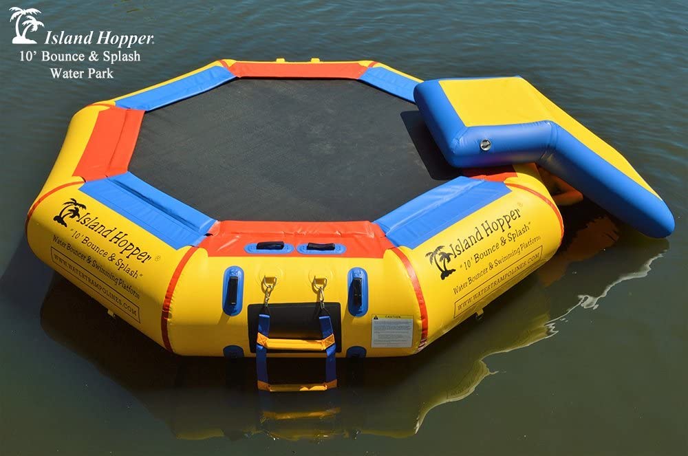 Island Hopper 10' Bounce N Splash Water Park with Bouncer Slide - Perfect for Backyard Fun, Kids' Parties, and Summer Water Activities