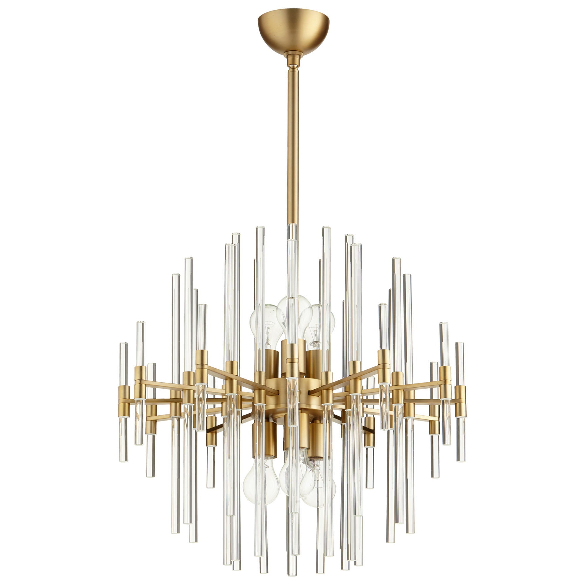 Cyan Design 09223 Quebec Pendant Light Fixture - Aged Brass Finish, Small Size - Perfect for Kitchen Island, Dining Room, or Entryway Lighting
