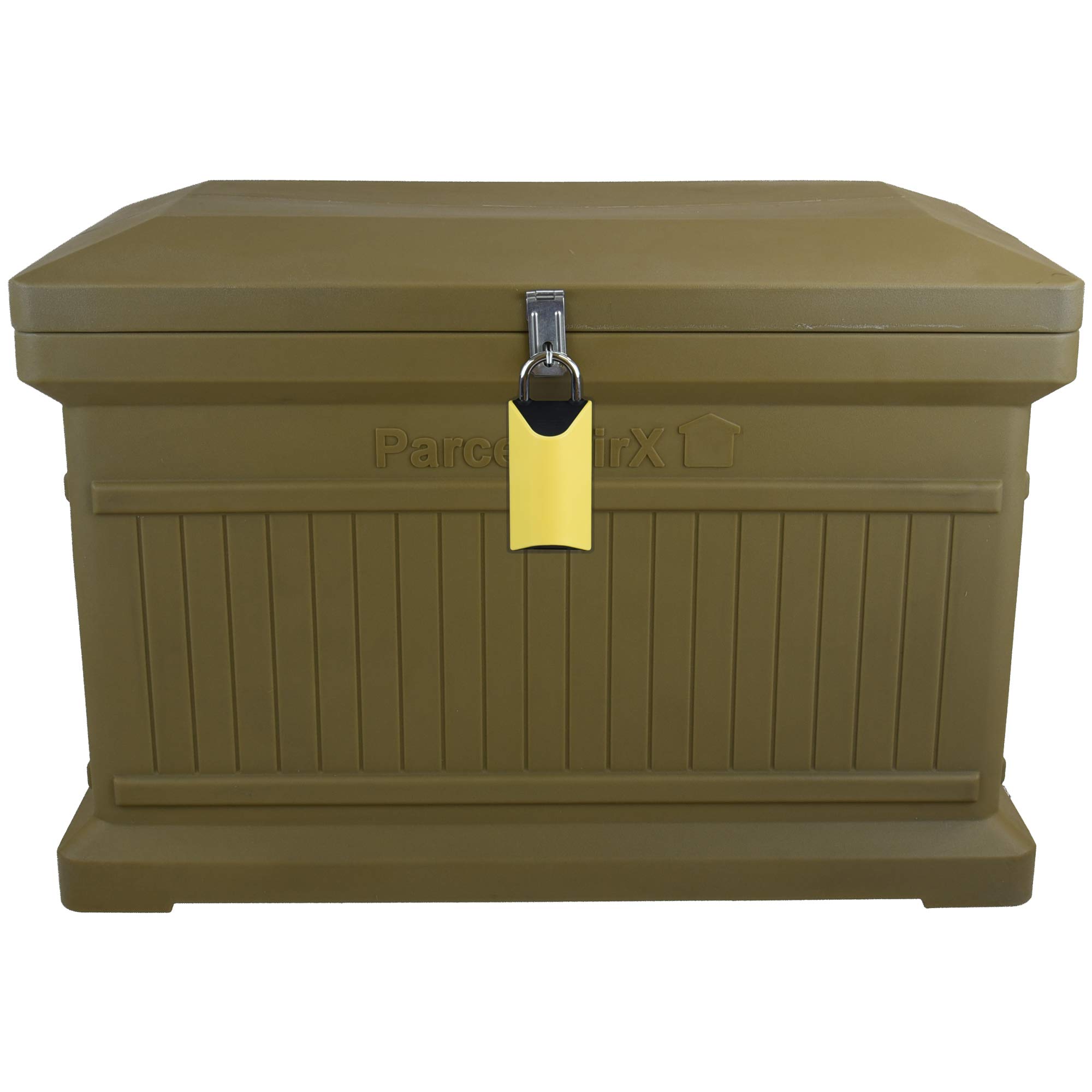 Premium Horizontal Storage Cabinet - Lockable Package Delivery Box with Hinged Lid & Smart Lock - Solid Oak Design - Secure Mail & Parcel Solution for Home, Office & Porch Delivery Protection