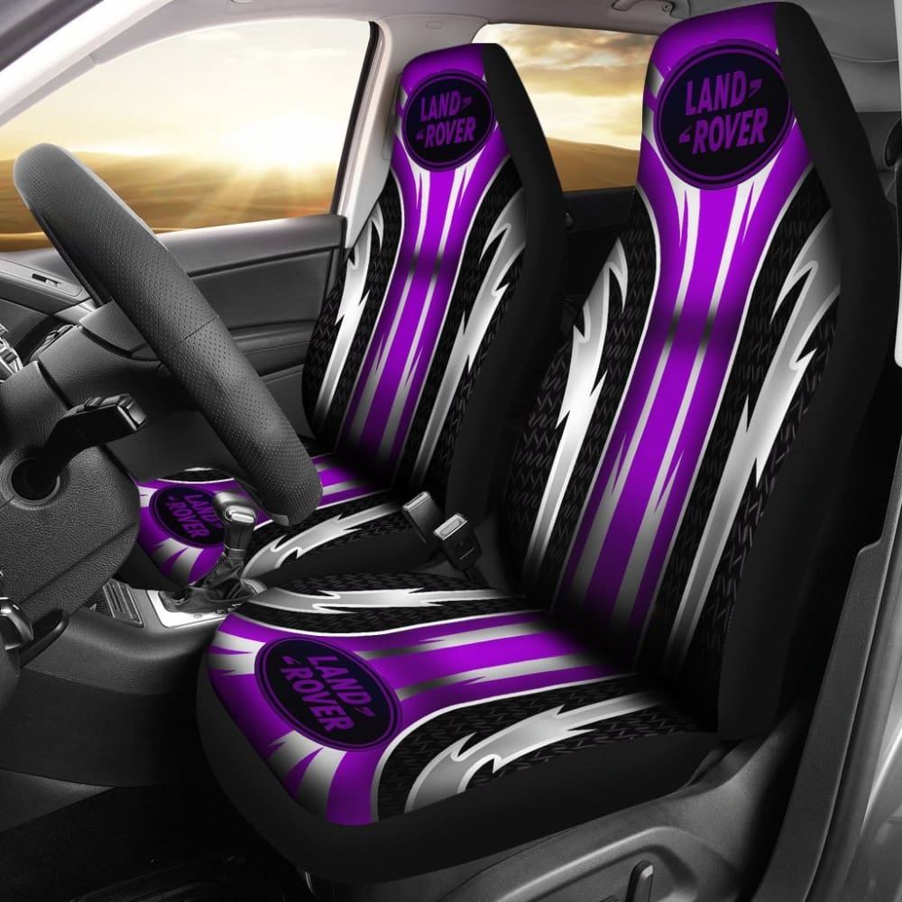 Premium 2-Piece Front Seat Covers for Land Rover - Durable Purple Car Seat Protectors (Model 144627) | Perfect for Off-Roading, Daily Commutes & Pet Protection