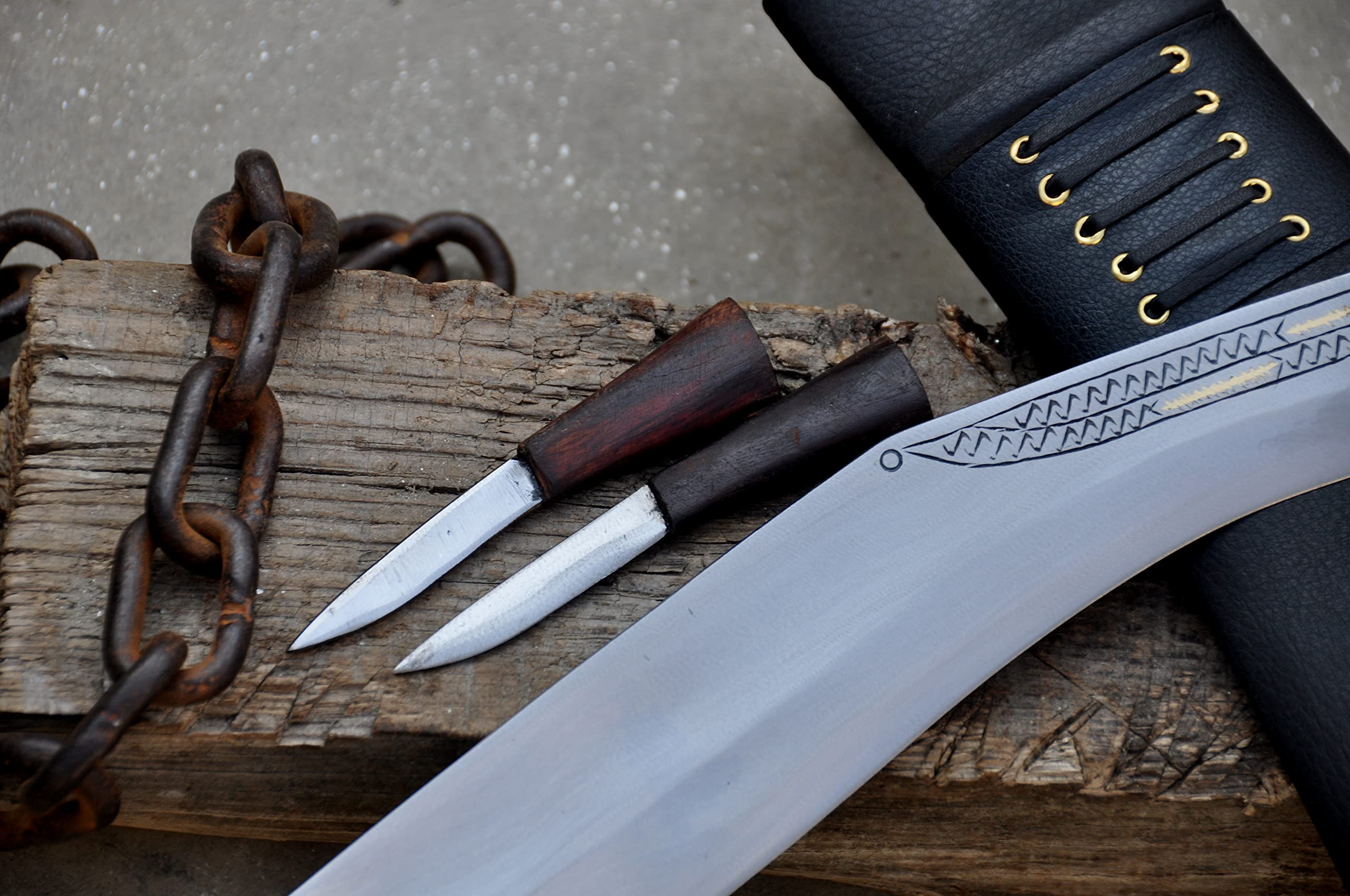 13 Inch Handmade Cheetlange Hunter Kukri Knife - Full Tang Fixed Blade with Tempered Sharp Edge - Perfect for Hunting, Camping & Outdoor Survival
