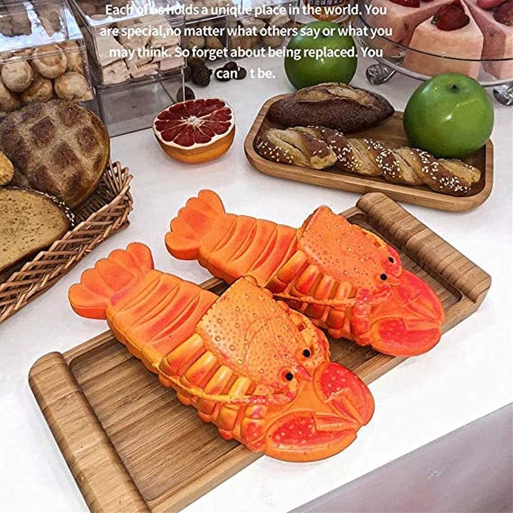 Funny Lobster Slippers for Women & Men - Cute Animal Flip Flops for Kids - Soft Beach Slides for Summer - Waterproof Shower Sandals for Pool, Beach, and Home Use