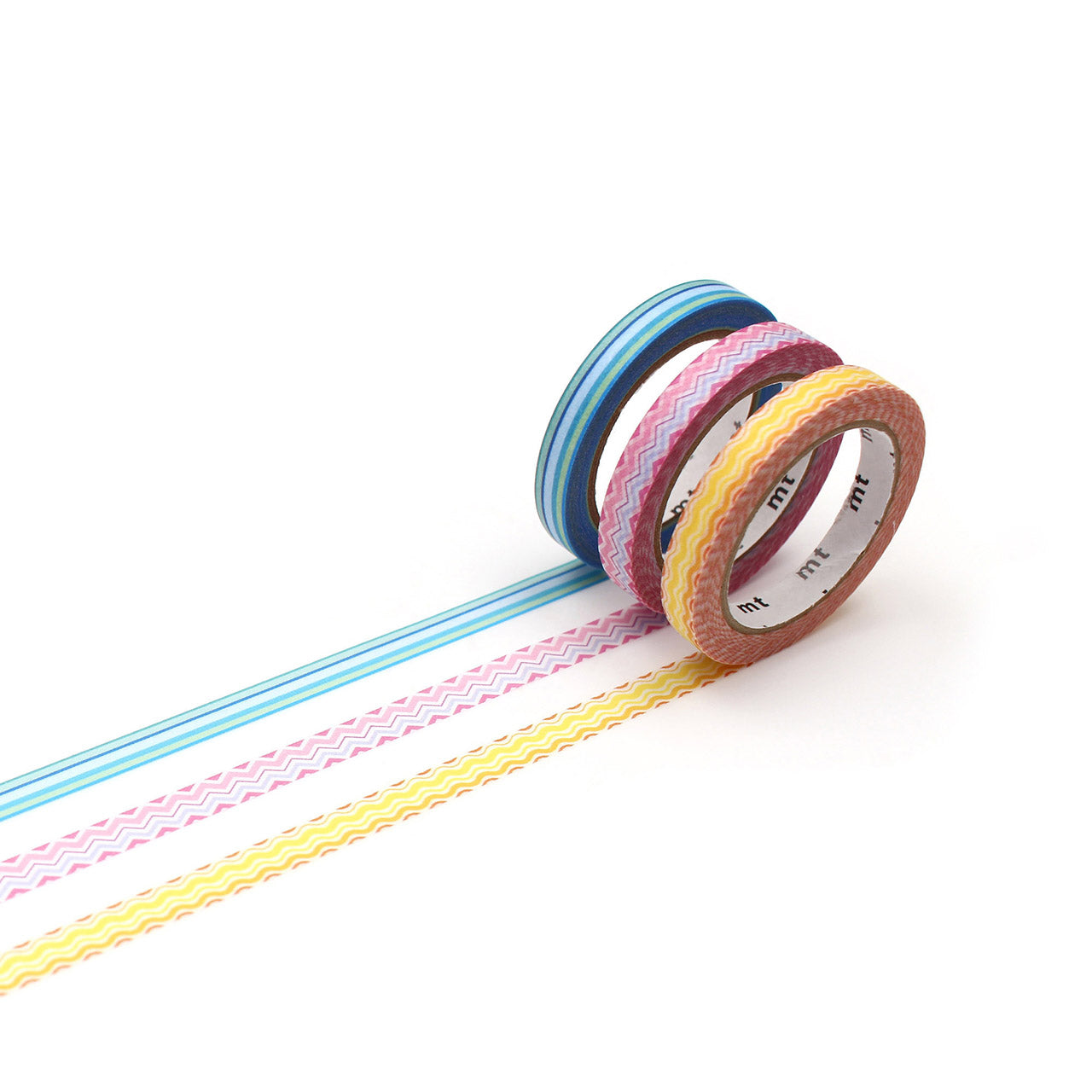 Decorative Washi Tape Set of 3 - Colorful Japanese Paper Tapes for Scrapbooking, Journaling, Bullet Journal & DIY Crafts