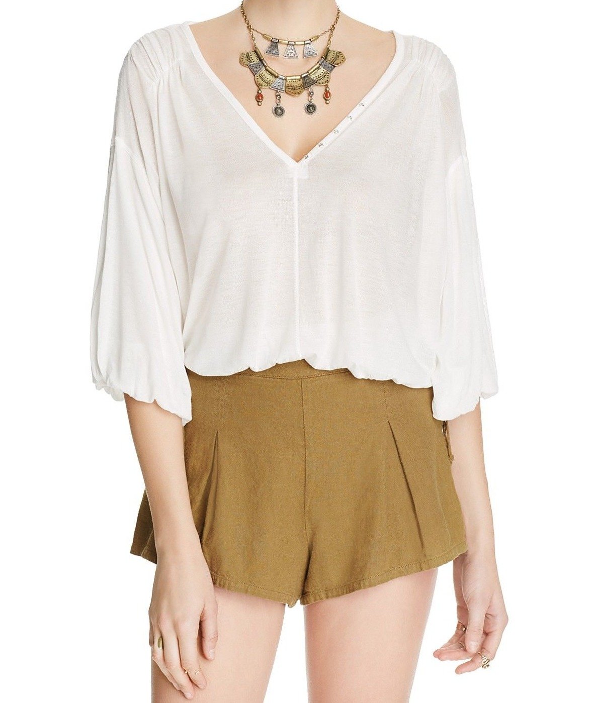 Free People Women's Silver Springs Shorts - Green, Medium | Casual Summer Shorts for Women, Perfect for Beach, Yoga & Outdoor Activities