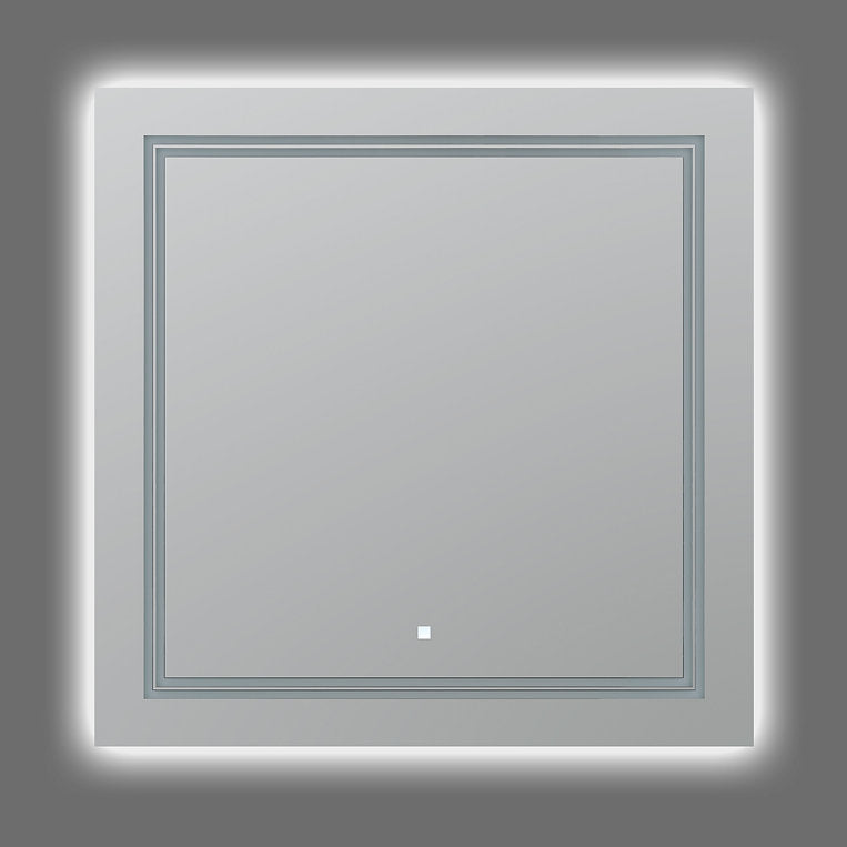 Aquadom SOHO 36x36 Inch LED Lighted Bathroom Mirror with Dimmable Touch Control - Perfect for Modern Vanity, Makeup, and Shaving - Waterproof & Fog-Free Design