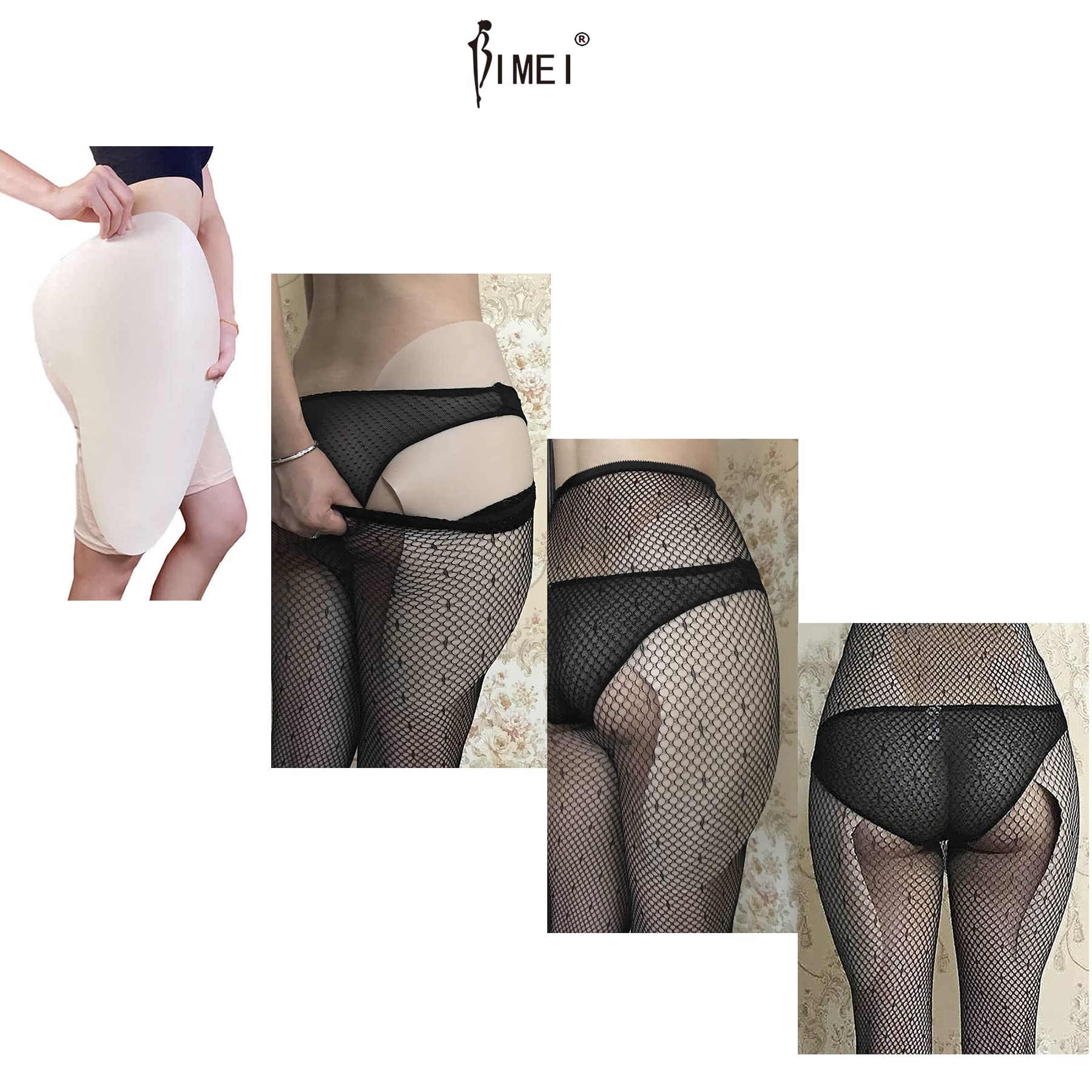 BIMEI 2-Piece Self-Adhesive Thigh & Hip Pads - Lift & Shape for Crossdressing, Cosplay & Body Contouring (Medium, Beige) | Perfect for Drag Shows, Costume Parties & Everyday Confidence Boost