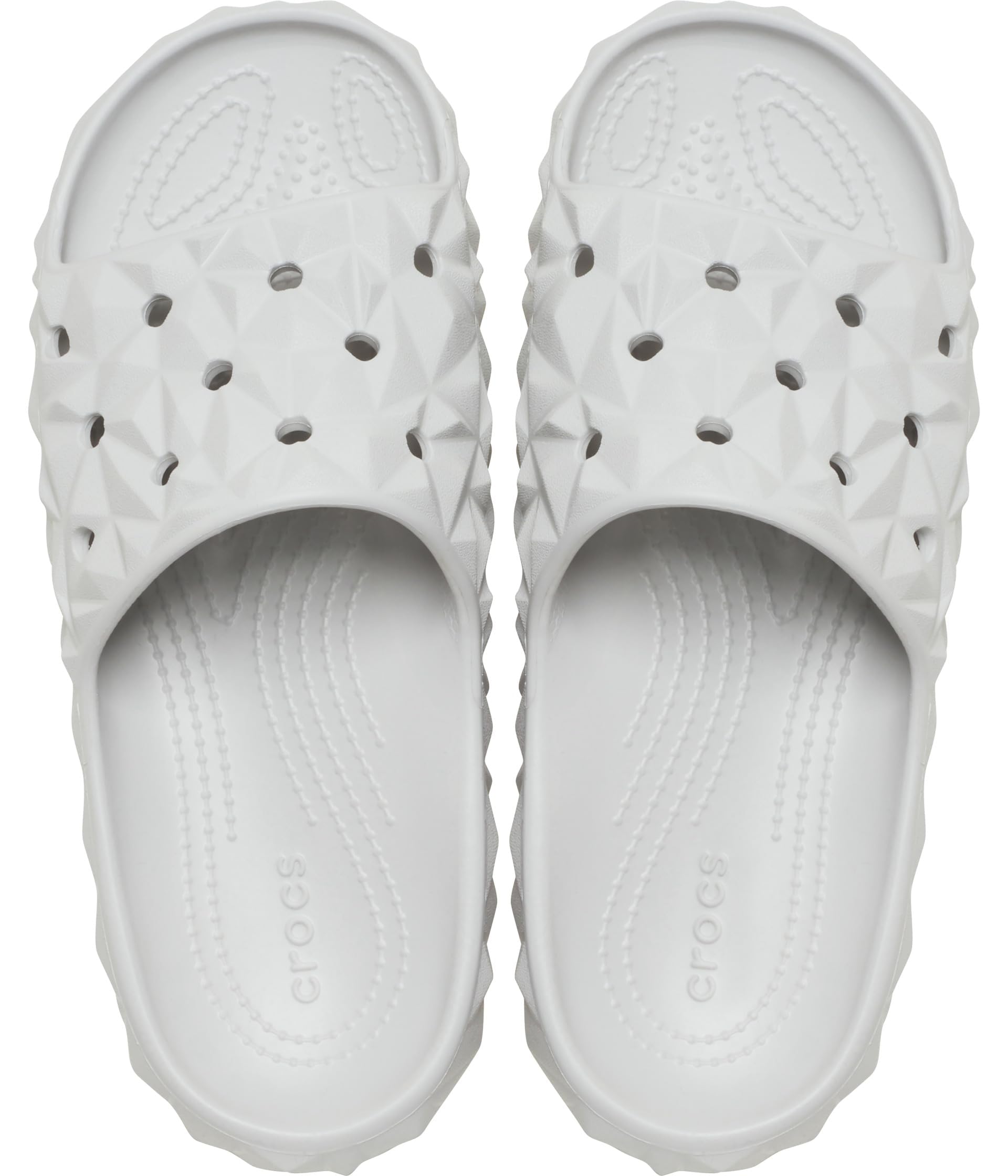 Crocs Unisex-Adult Classic Geometric Slide V2 Sandals - Comfortable & Lightweight Summer Shoes for Men & Women - Perfect for Beach, Pool, and Casual Wear