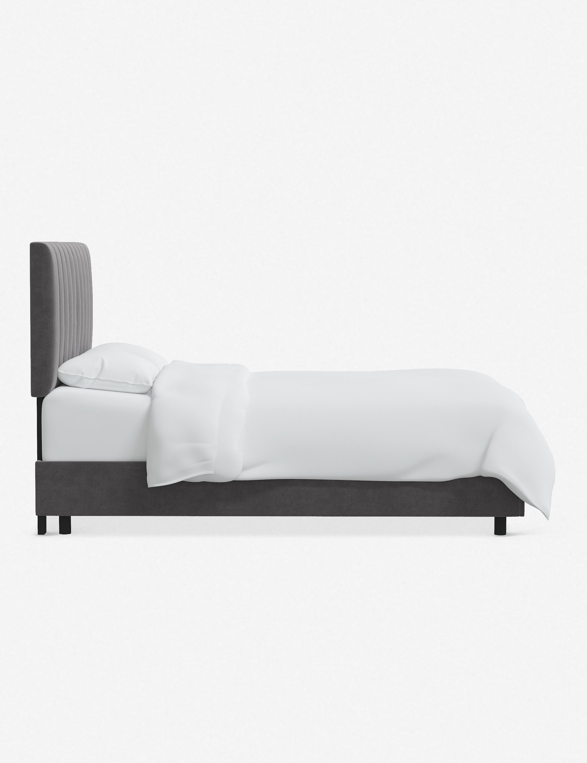 Stylish and Comfortable Aliyah Bed - Queen Size Platform Bed Frame with Upholstered Headboard for Modern Bedrooms | Perfect for Master Bedroom, Guest Room, or Apartment