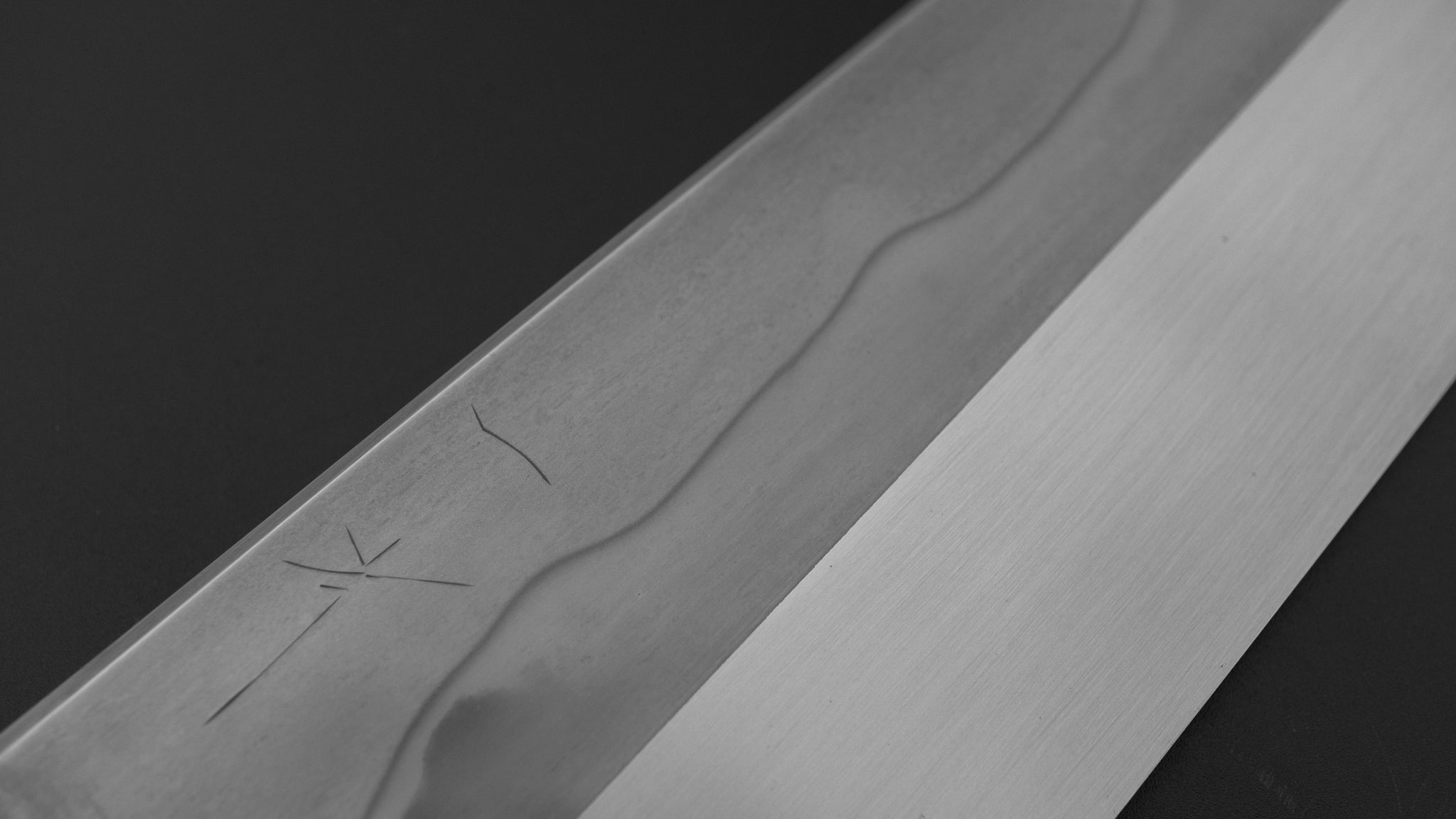 Hitohira Togashi White #1 Sanbonsugi Mizu Honyaki Gyuto 240mm Japanese Chef Knife with Ziricote Handle & Saya (#122) - Premium Kitchen Knife for Sushi, Meat Cutting & Professional Cooking