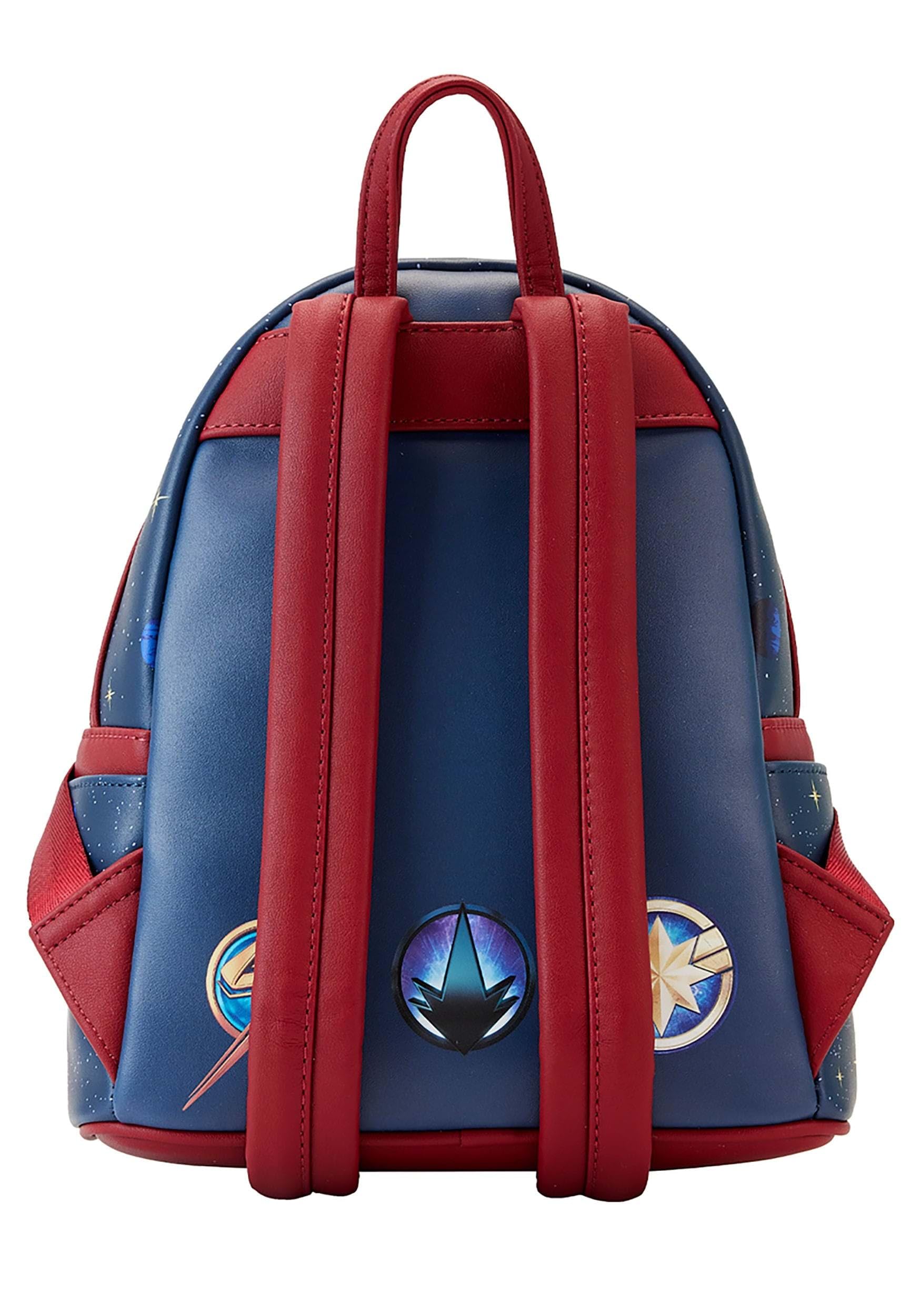 Loungefly Marvel The Marvels Group Mini Backpack - Official Licensed Superhero Design for Women & Teens - Perfect for School, Travel, and Comic Conventions