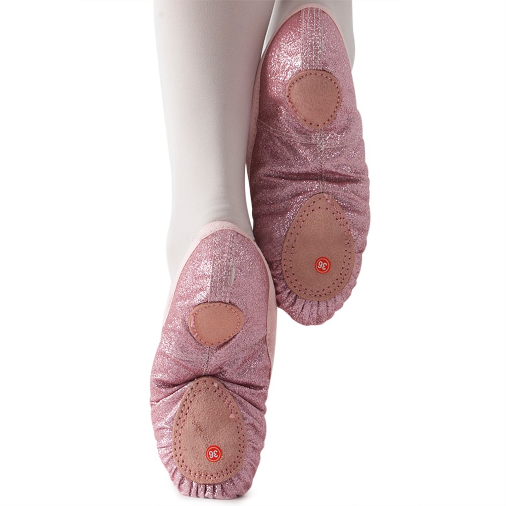 MSMAX Girls Ballet Shoes - Comfortable Wedding Party Dance Flats for Toddler/Little Kid/Big Kid - Perfect for Ballet Class, Recitals & Special Occasions
