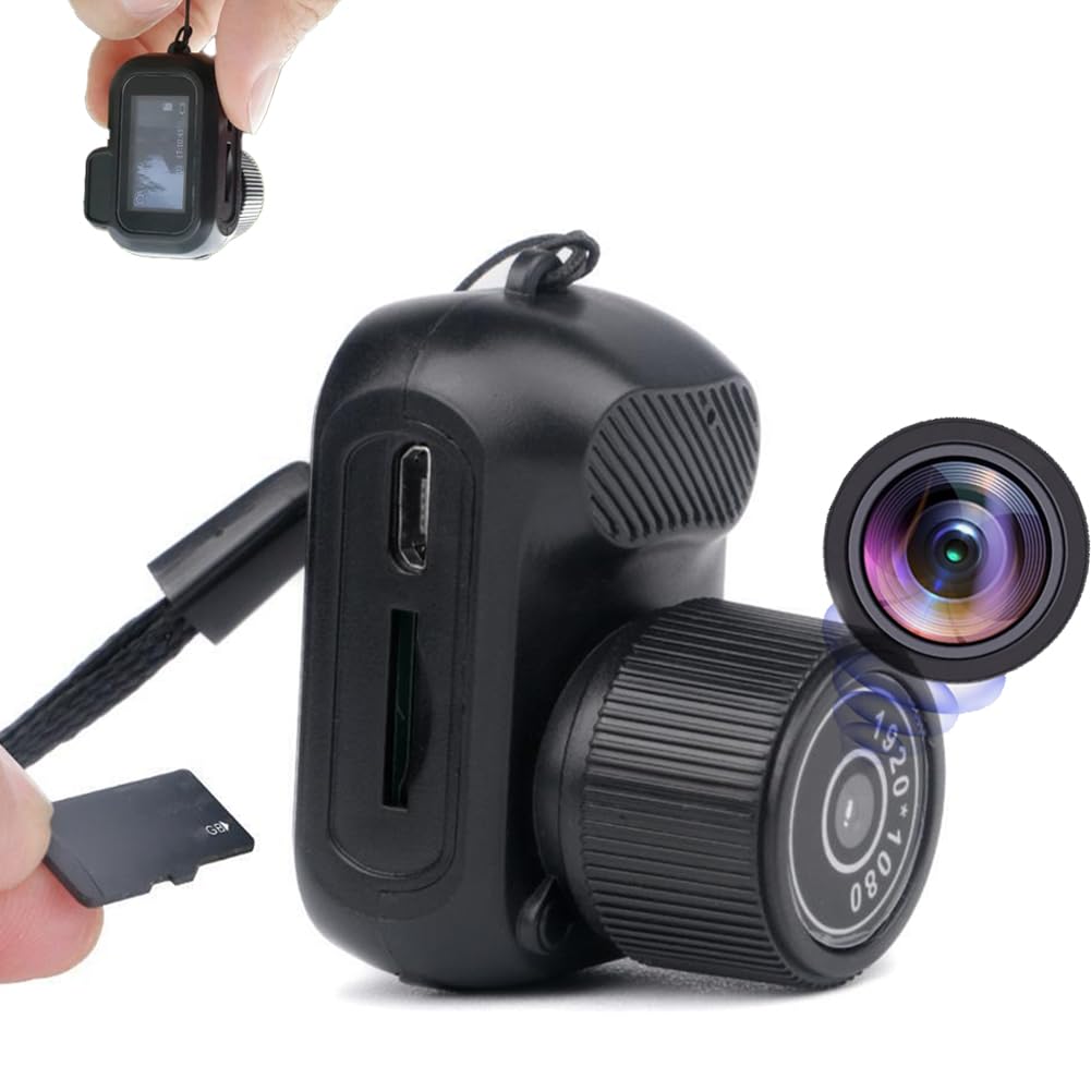 1080P HD Mini Keychain Camera with 8 Filters - Portable for Indoor/Outdoor Use