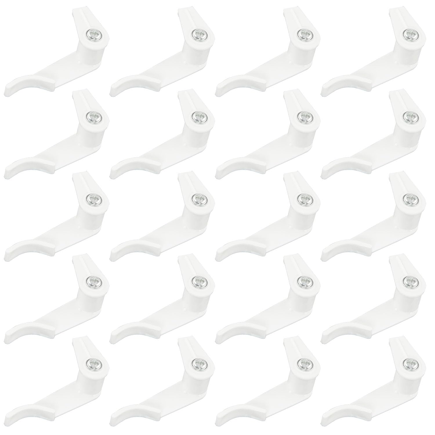 20PCS White LED Plastic Ceiling Light Mounting Clips - Secure Light Fixture Holders for LED Strip & Lamp Sockets - Perfect for Home, Office & Commercial Lighting Installation