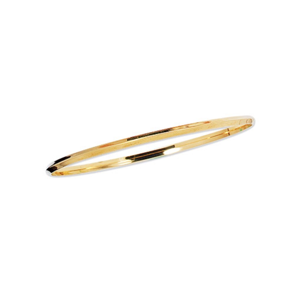 14K Yellow Gold Slip-On Stackable Bangle Bracelet - 8