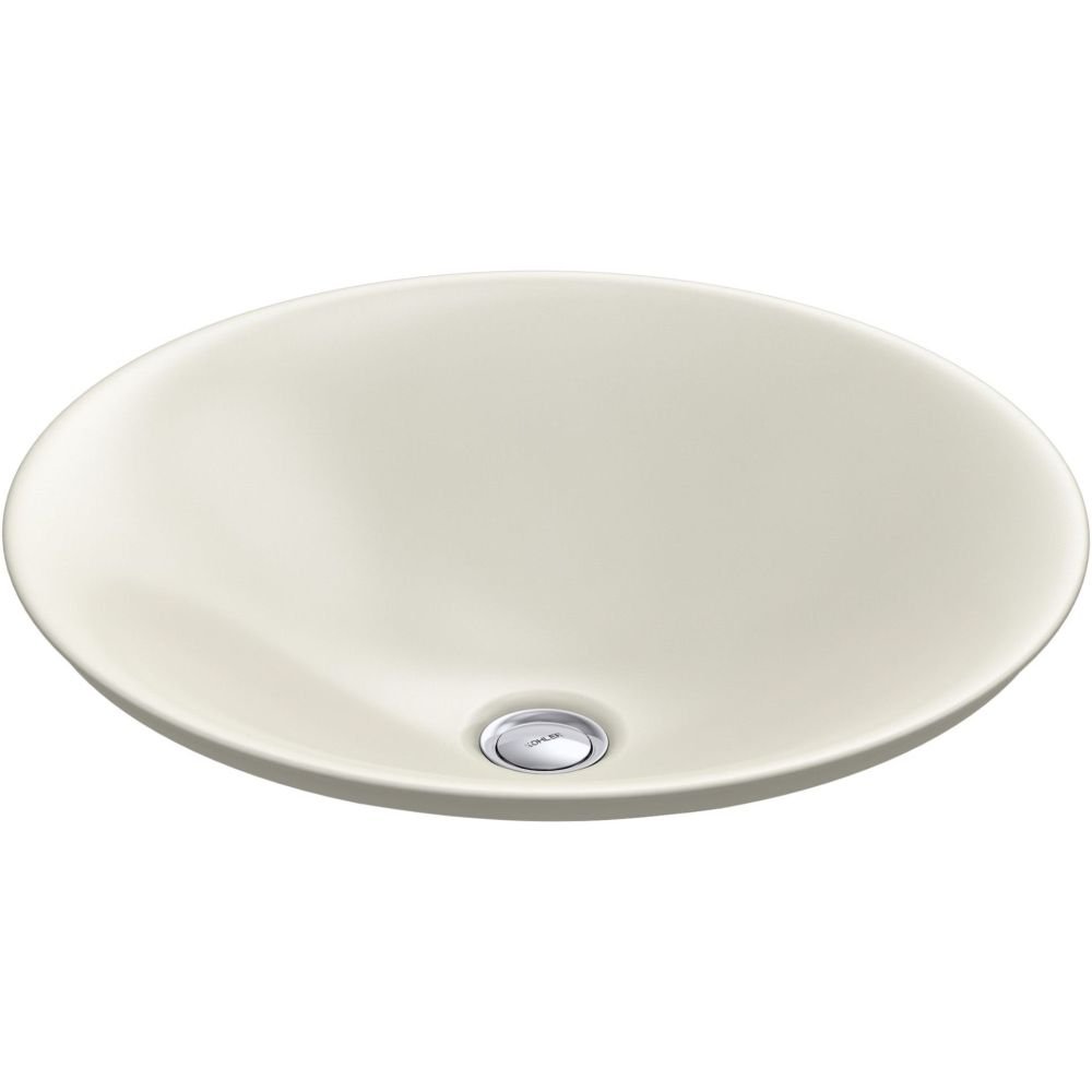 KOHLER K-7806-96 Carillon Round Above-Counter Bathroom Sink in Biscuit - Perfect for Modern and Compact Bathrooms