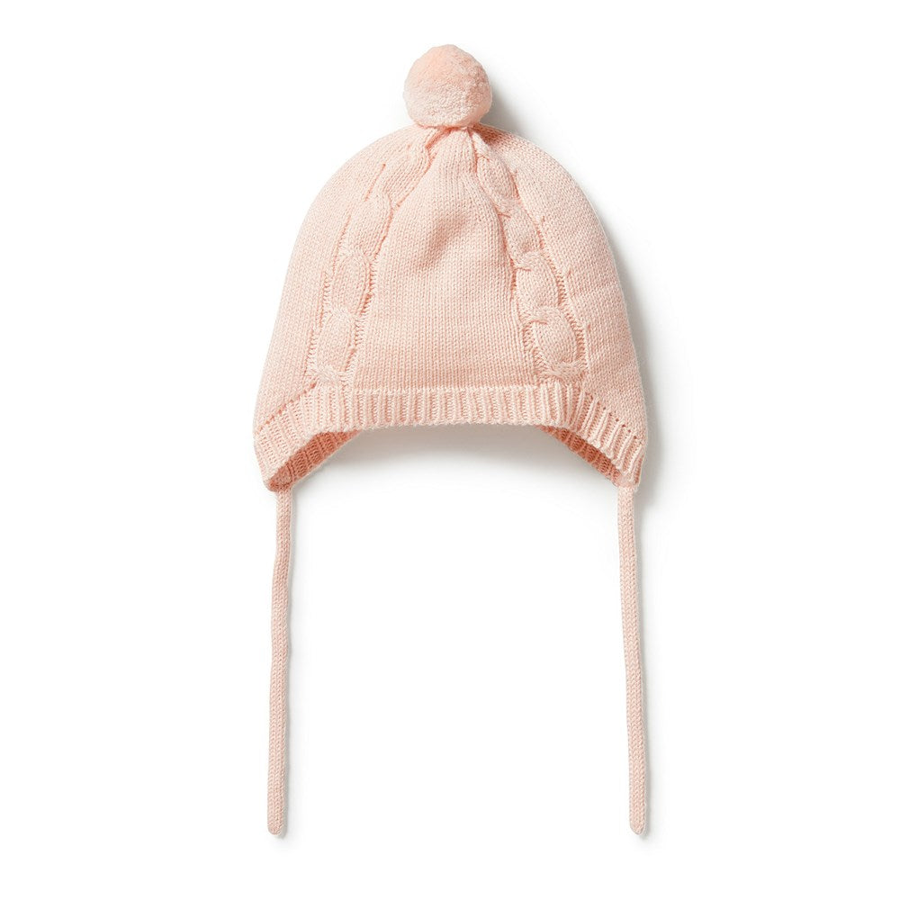 Warm Knitted Mini Cable Bonnet for Women - Soft Winter Beanie Hat for Cold Weather & Outdoor Activities