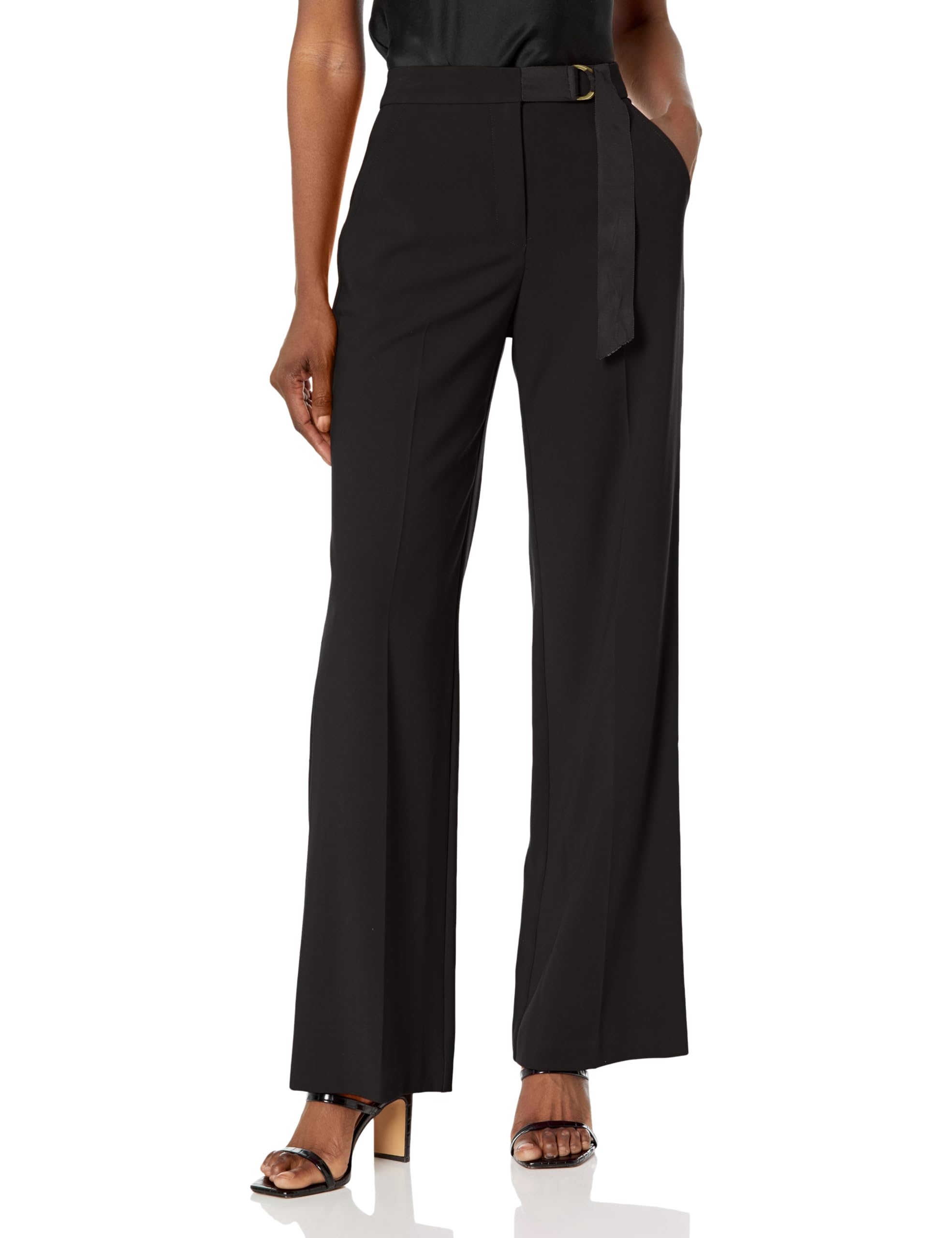 Trina Turk Women's Wide Leg Pants - High Waisted Flowy Palazzo Trousers for Work, Office & Casual Wear | Comfortable Stretch Fabric for All-Day Comfort