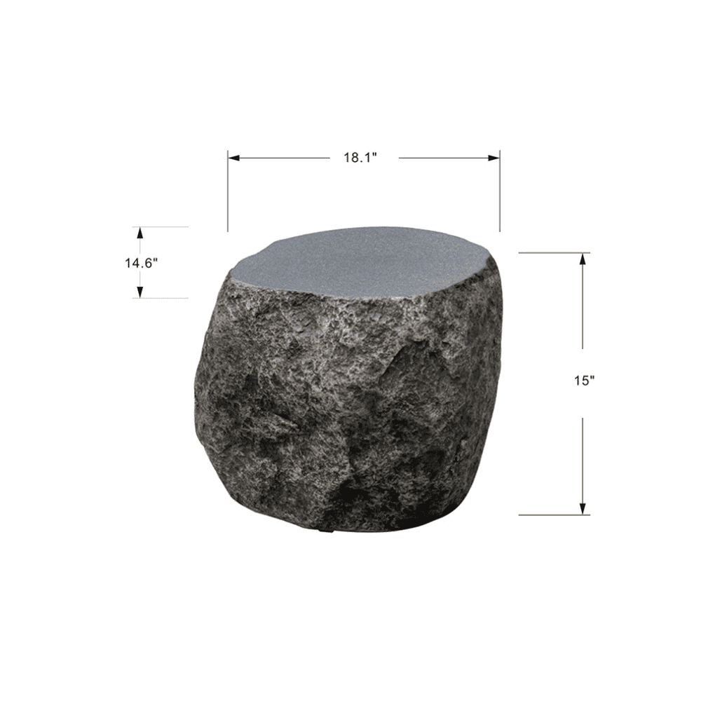 Boulder Outdoor Concrete Seat One - Durable & Weather-Resistant Garden Bench for Patio, Backyard, and Park Seating