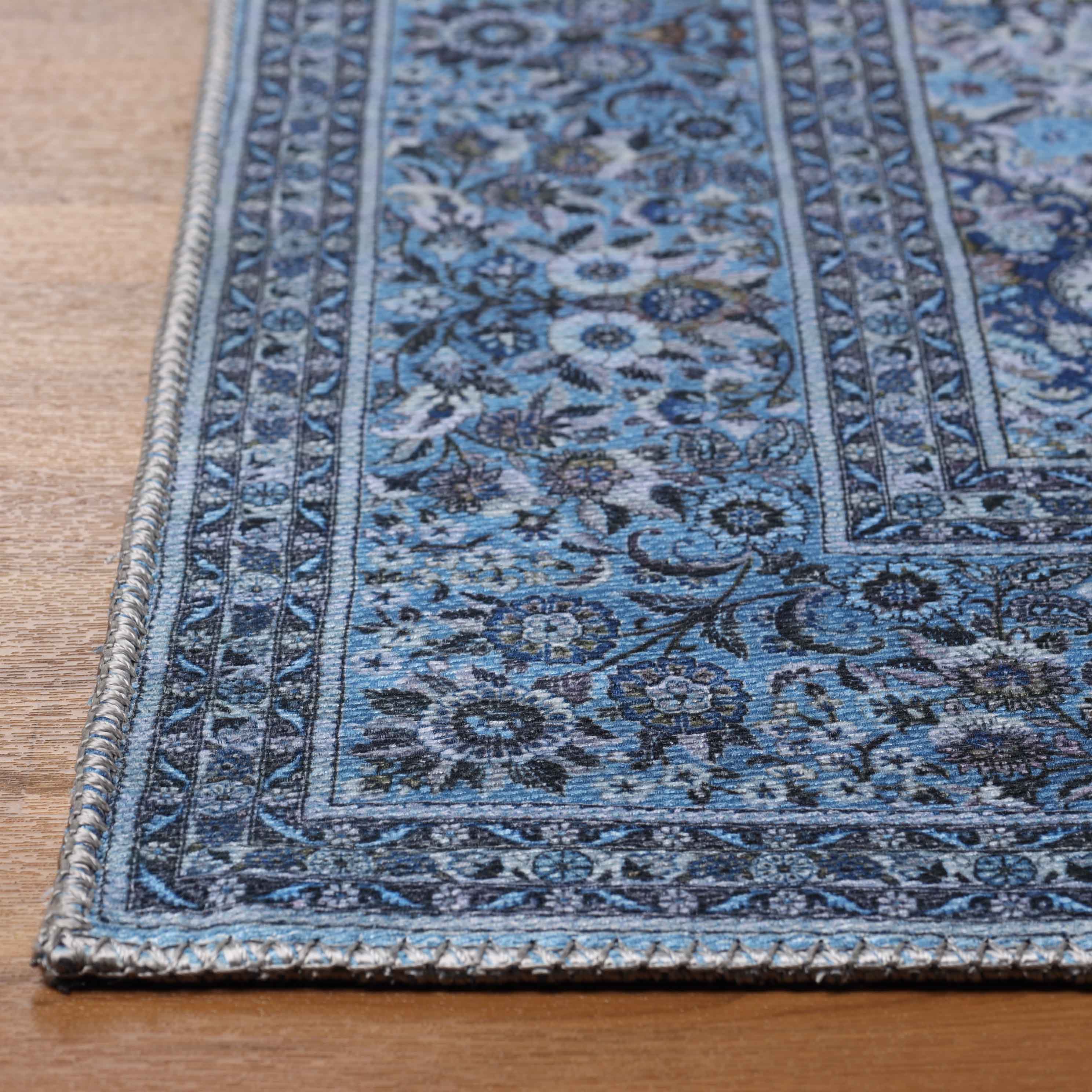 Fiorella Floral Medallion Indoor Area Rug - Non-Slip Living Room Runner Carpet for Bedroom, Hallway & Entryway Decor
