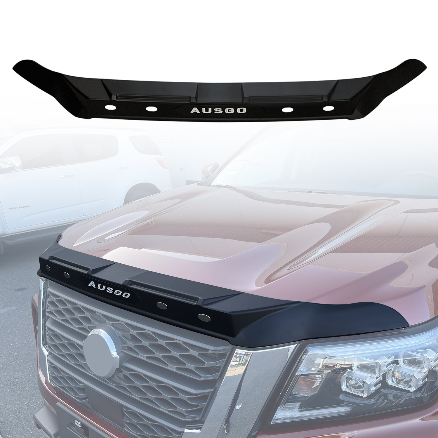 Nissan Navara D23 NP300 Bonnet Protector (Dec 2020+ MY21+) - Durable Hood Guard for Off-Road & Daily Driving Protection