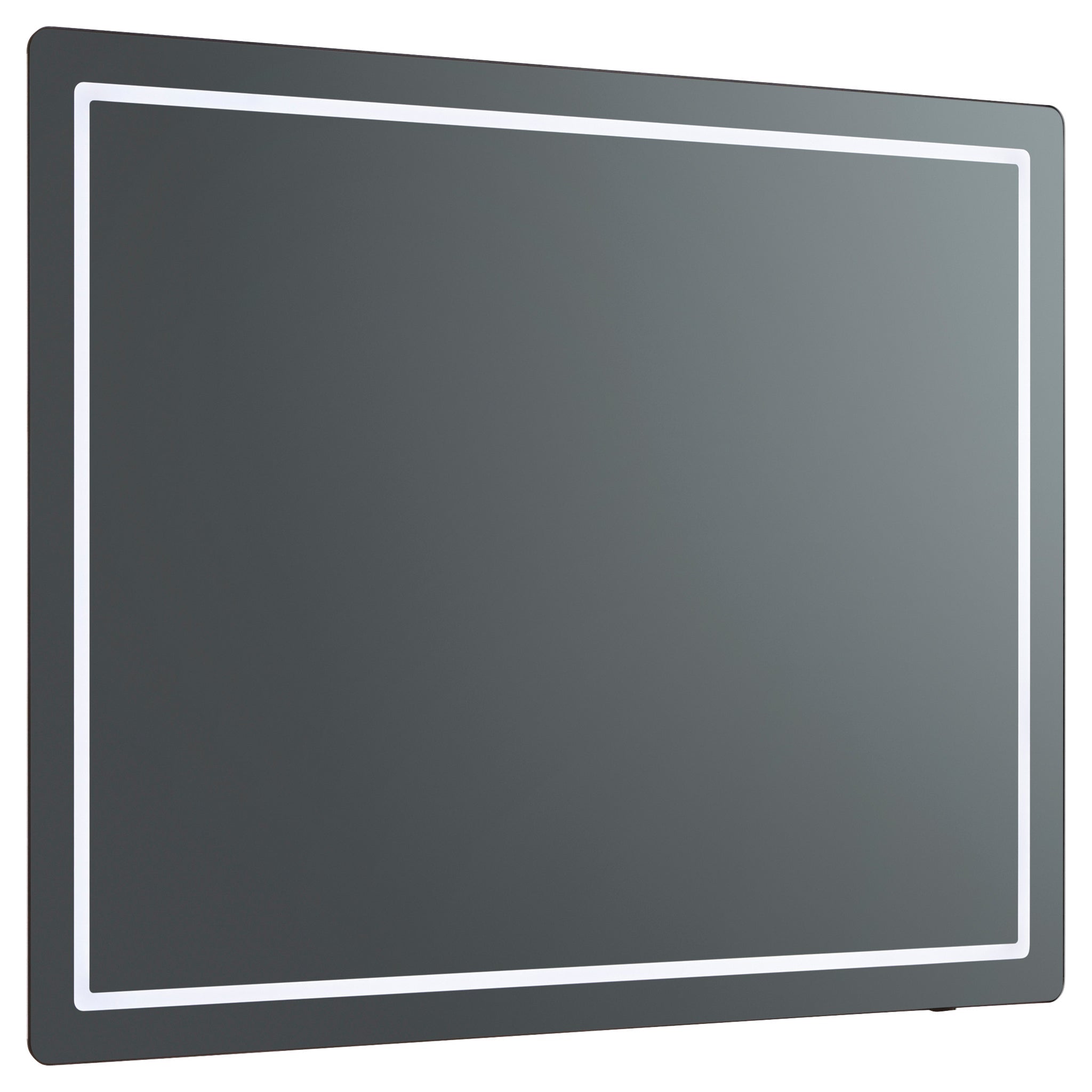 Oxygen Compact 3 0402 15 LED Lighted Mirror 36x36 Inch Black - Perfect for Bathroom Vanity, Makeup Dressing Room & Home Decor