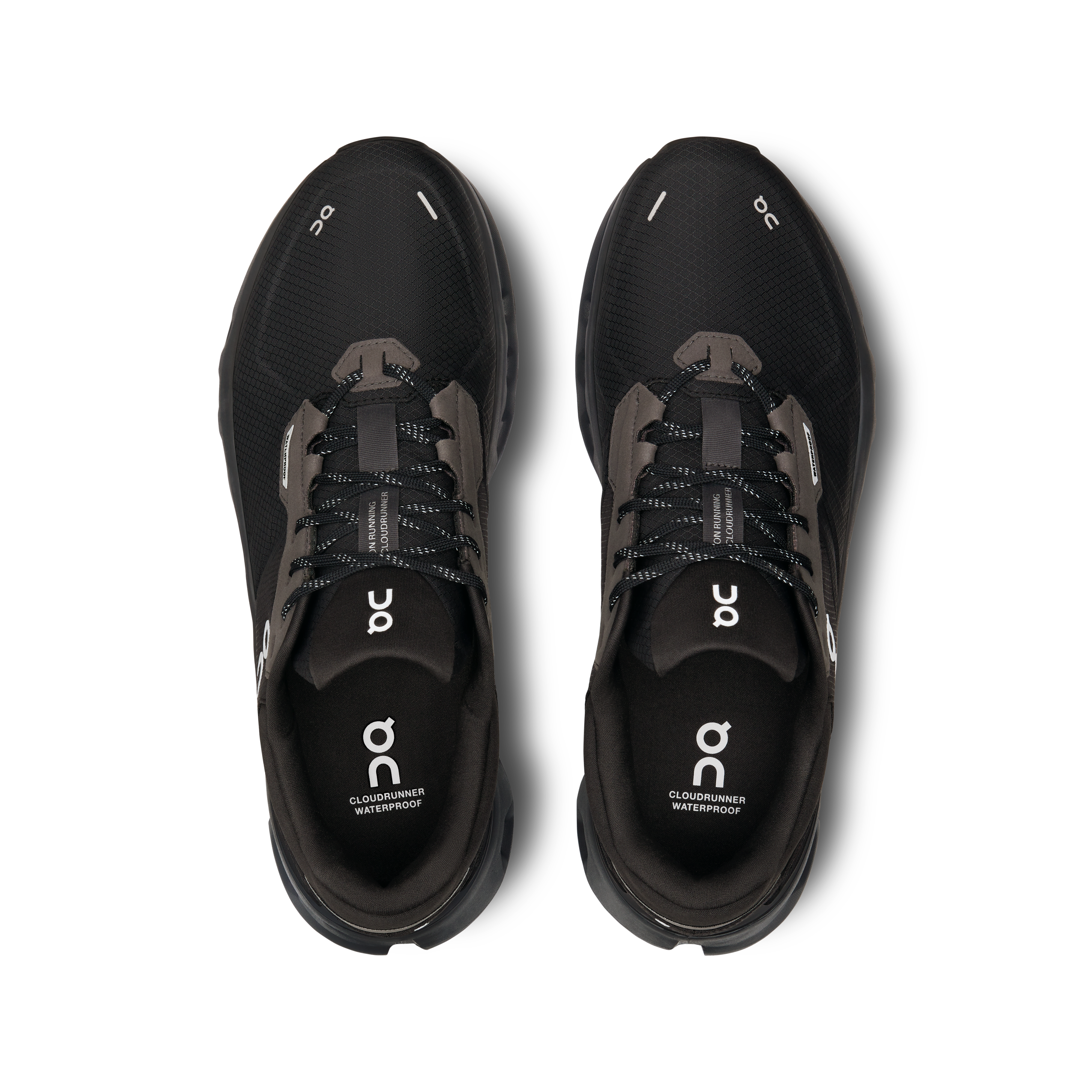 On Running Men's Cloudrunner 2 Waterproof Running Shoes - Magnet/Black - Lightweight Trail & Road Running for All Weather Conditions