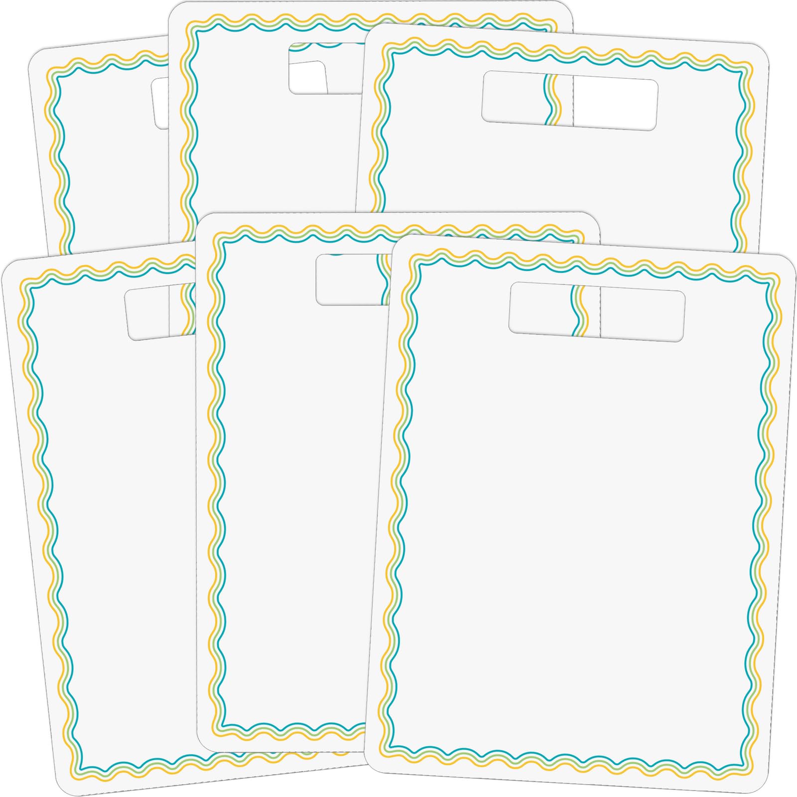 Dry Erase Boards with Handle - Set of 6 Whiteboards for Classroom, Office & Home Use - Reusable Writing Surface for Teachers, Students & Professionals