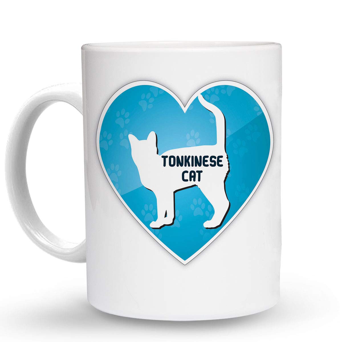Makoroni - Tonkinese Cat - 11 Oz Ceramic Coffee Mug for Tea & Hot Drinks - Perfect Gift for Cat Lovers & Coffee Enthusiasts - Durable Dishwasher Safe Cup for Home, Office & Gifts