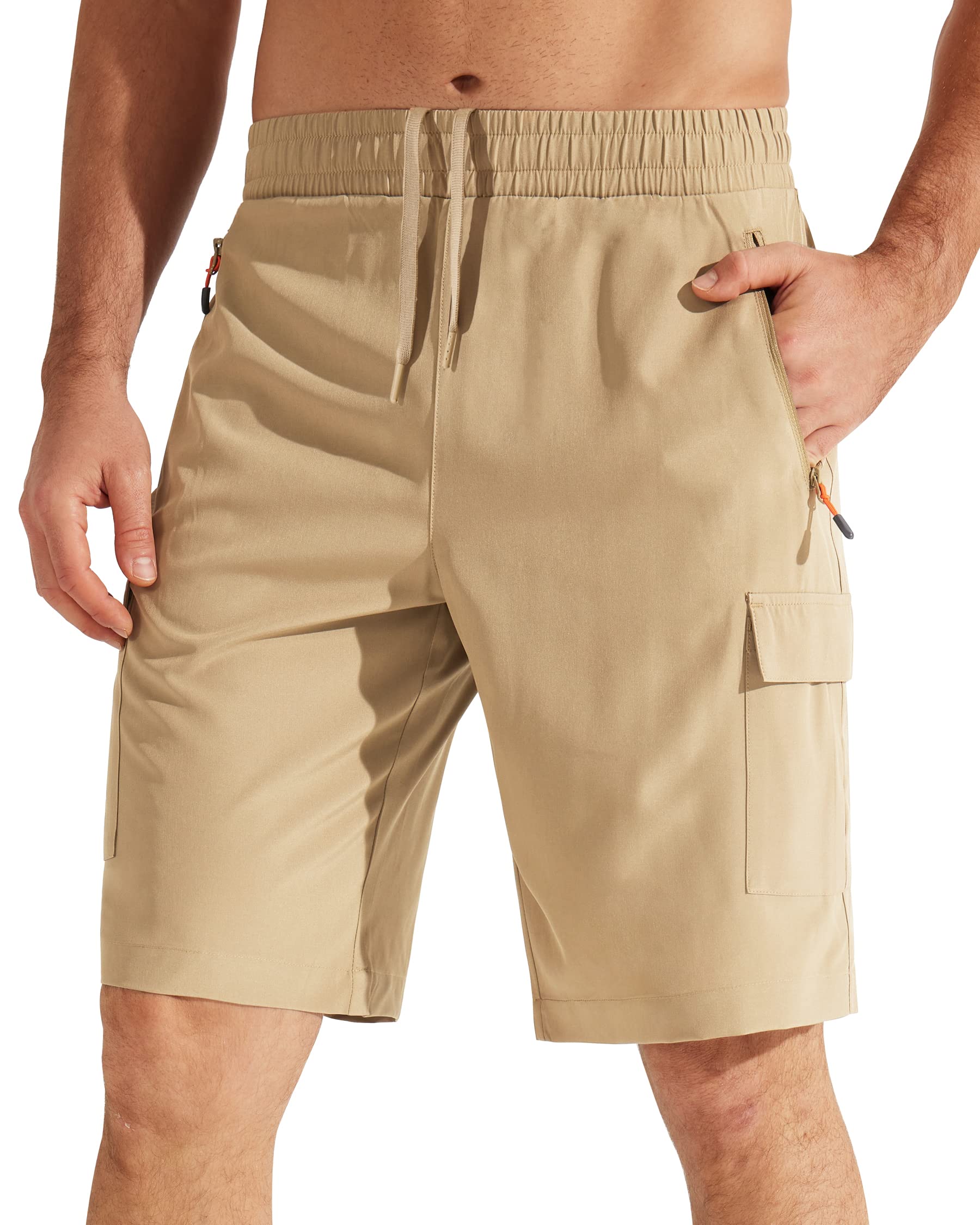 **Libin Men's Hiking Cargo Shorts - Lightweight Quick-Dry Athletic Shorts for Golf, Outdoor & Active Wear with Zipper Pockets - Perfect for Camping, Running & Travel**