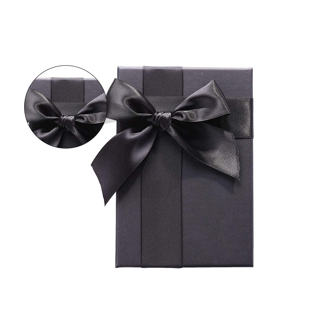 1pc Black Christmas Jewelry Gift Box - Rectangle Paper Packaging Case for Necklaces, Bracelets & Jewelry Trays - Holiday Festival Present Box for Christmas Gifts, Party Favors & Special Occasions