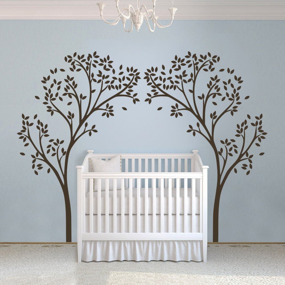White X-Large Nursery Tree Canopy Wall Sticker - Baby Room Decor, Tree Portal Wall Graphic for Nursery & Kids Bedroom - Perfect for Gender Neutral Nursery Themes & Toddler Room Makeovers