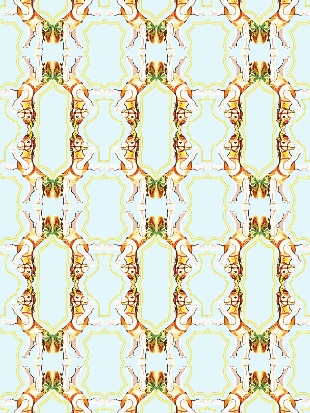 Fisher Price™ Horse Arc Wallpaper - Premium Nursery Decor for Baby Rooms & Kids' Bedrooms - Perfect for Themed Nurseries & Playrooms