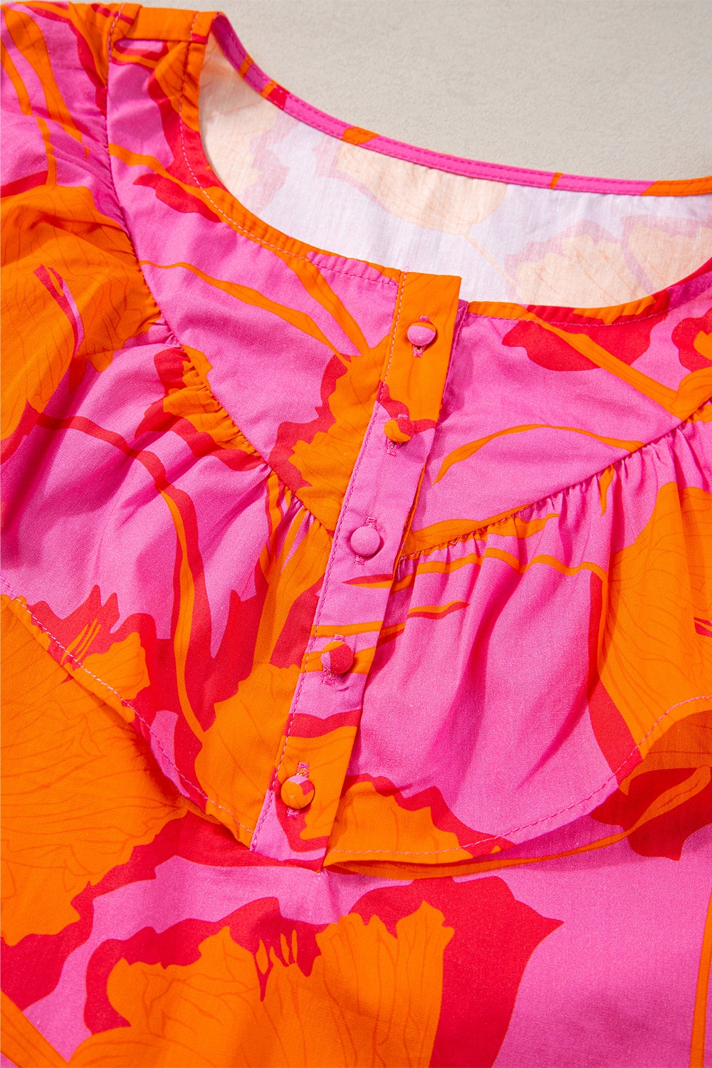 Elegant Ruffled Cap Sleeve Resort Blouse for Women - Summer Vacation & Beachwear - Perfect for Tropical Getaways, Pool Parties, and Casual Outings