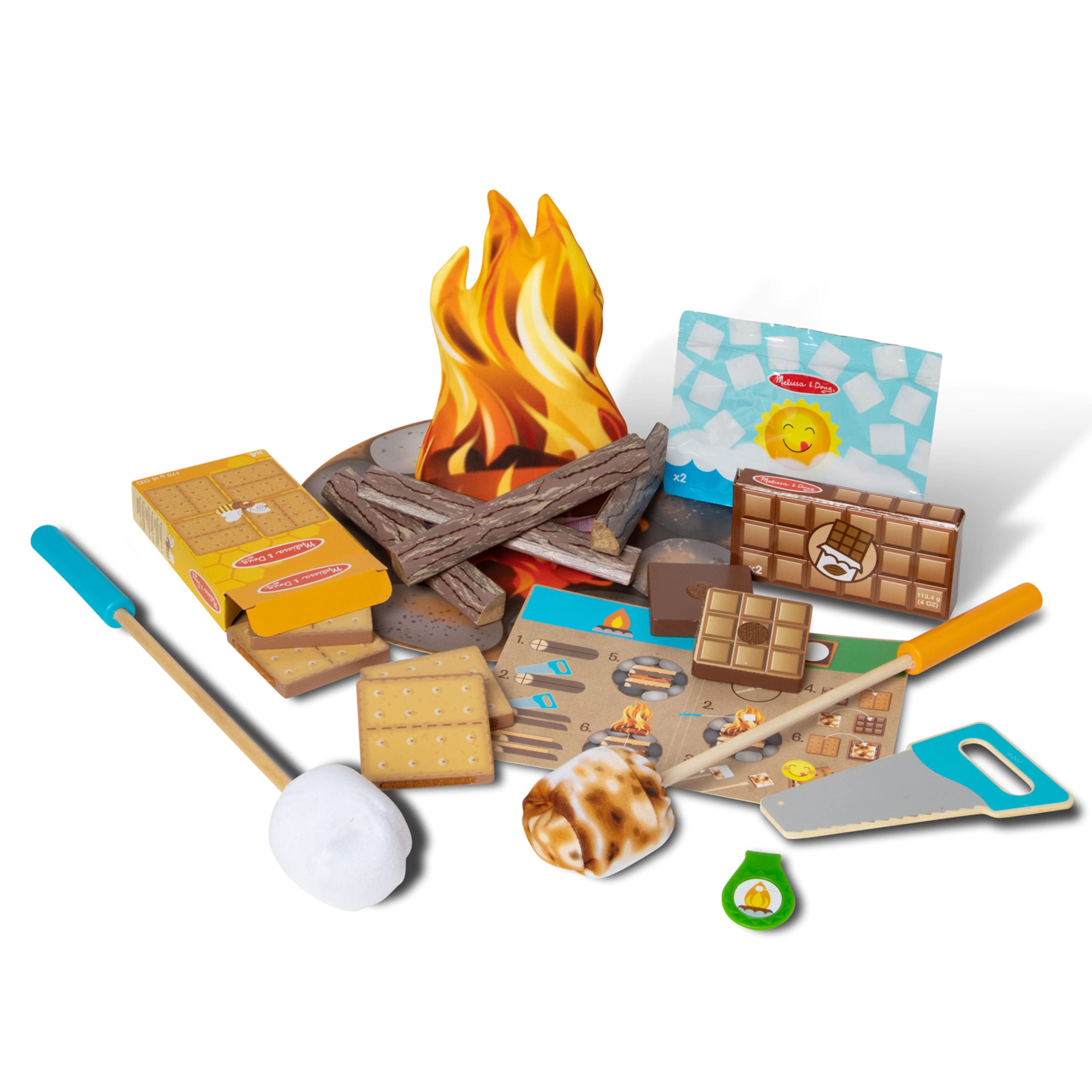 Melissa & Doug Let's Explore Campfire S'Mores Play Set - Pretend Play Toy for Kids Ages 3+ | Outdoor Camping & Indoor Imaginative Play
